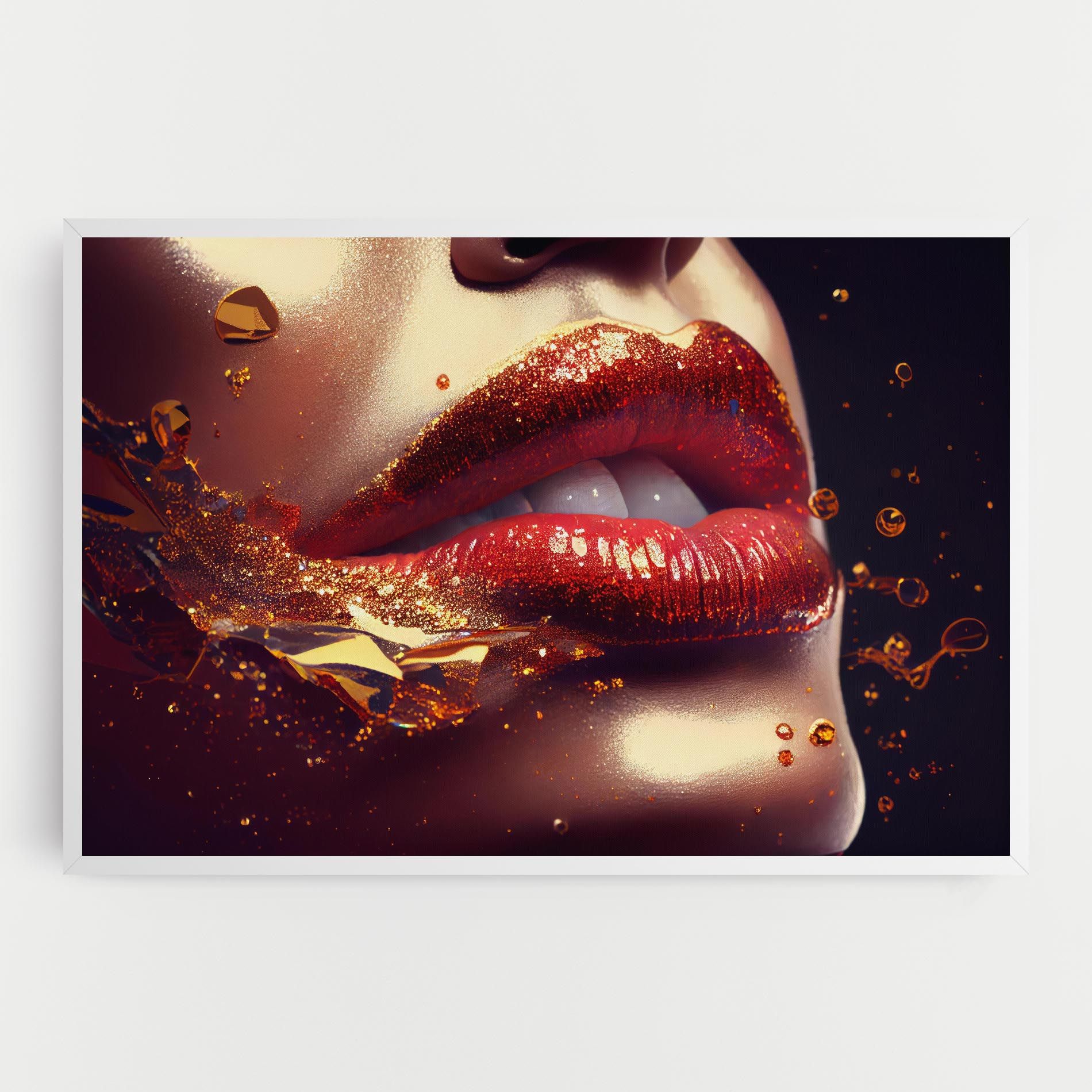 Gold Glitter Lips mockup 0