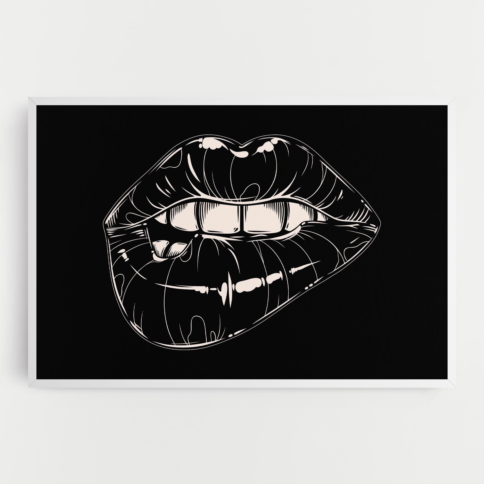 Juicy Lips On Black mockup 0