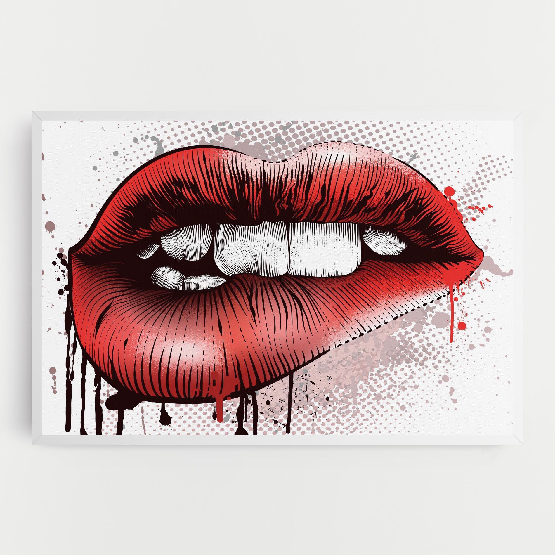 Leinwandbild Lips Pop Artistic mockup 0