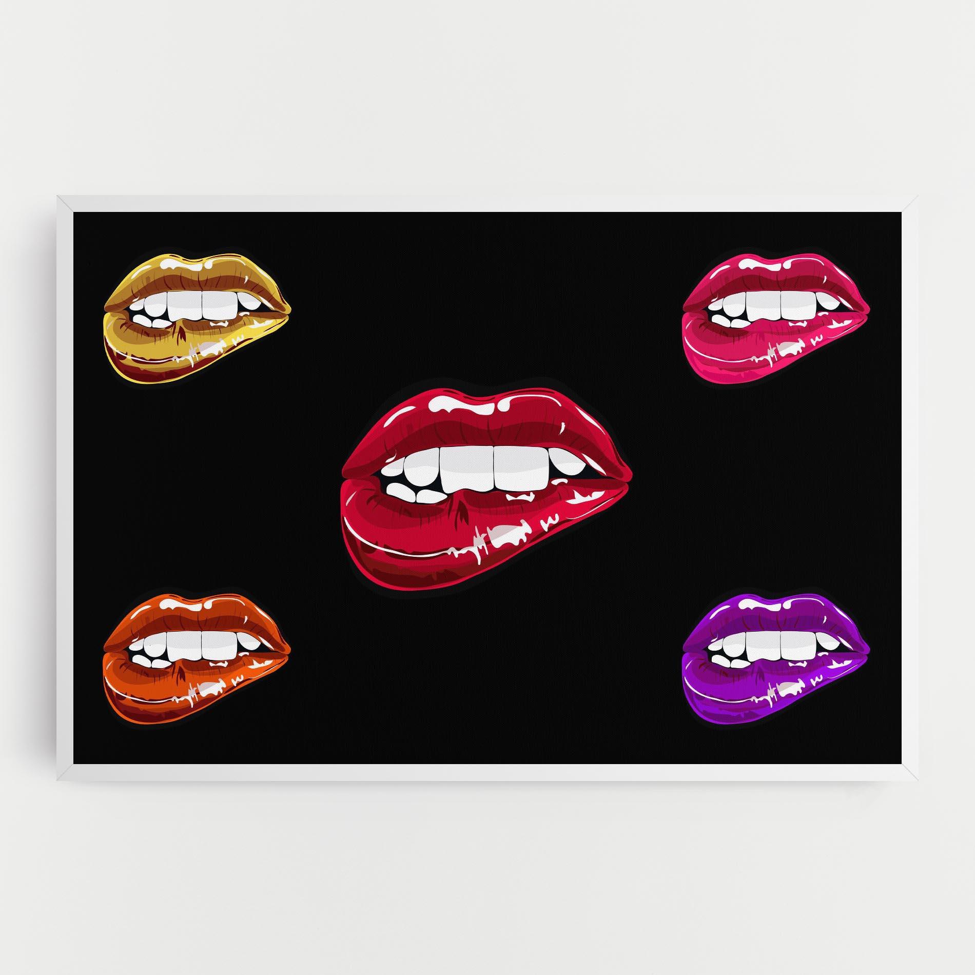 Leinwandbild Mix Color Lips mockup 0