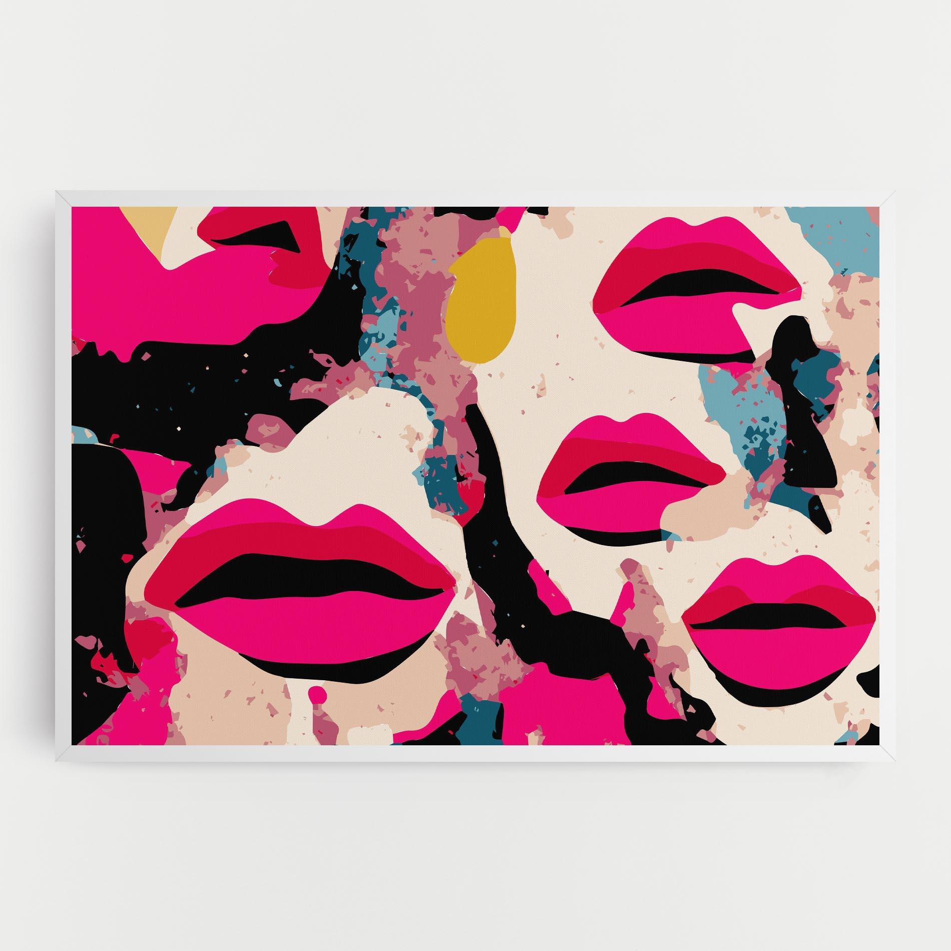 Leinwandbild Pink Lips mockup 0