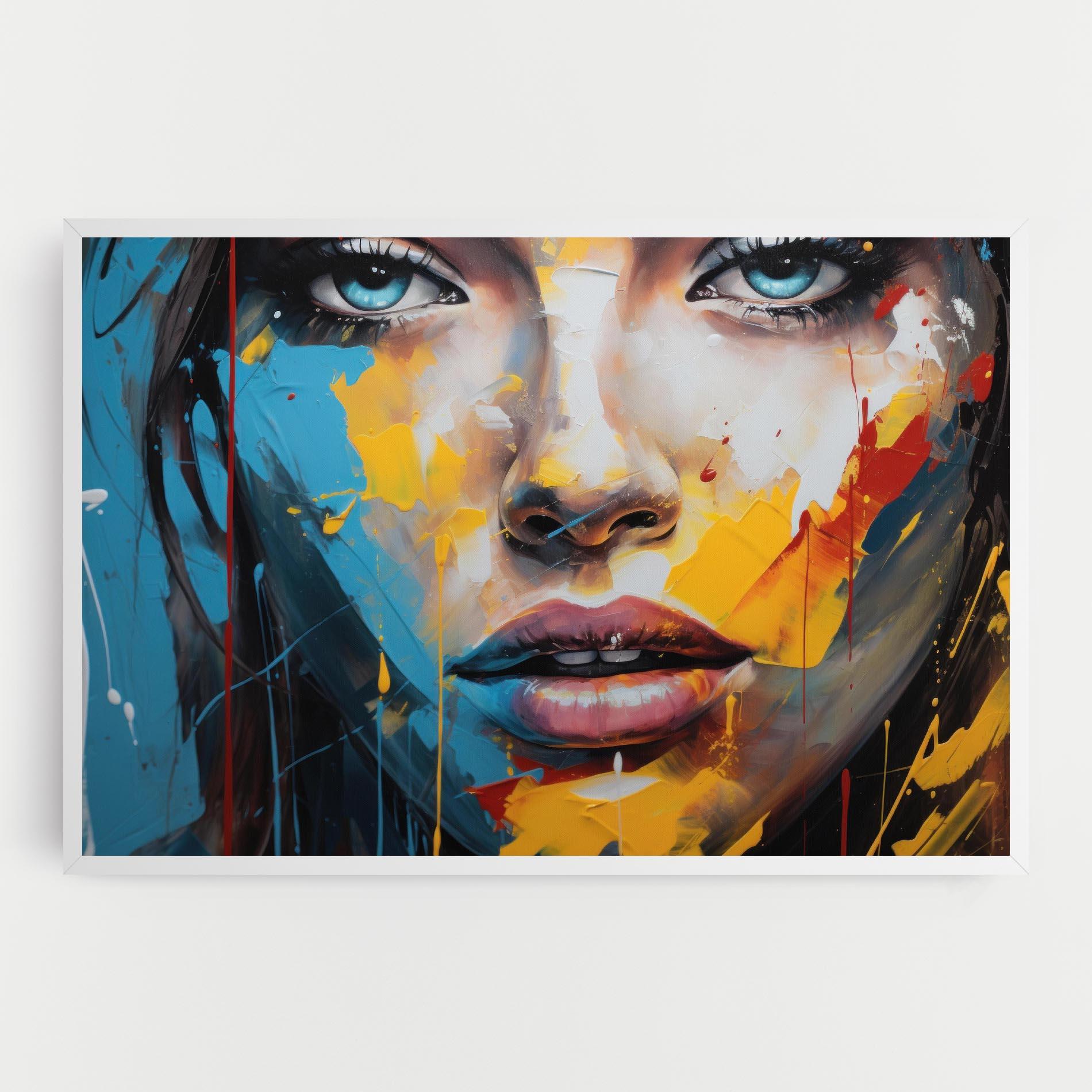 Leinwandbild Woman Abstract Lips mockup 0
