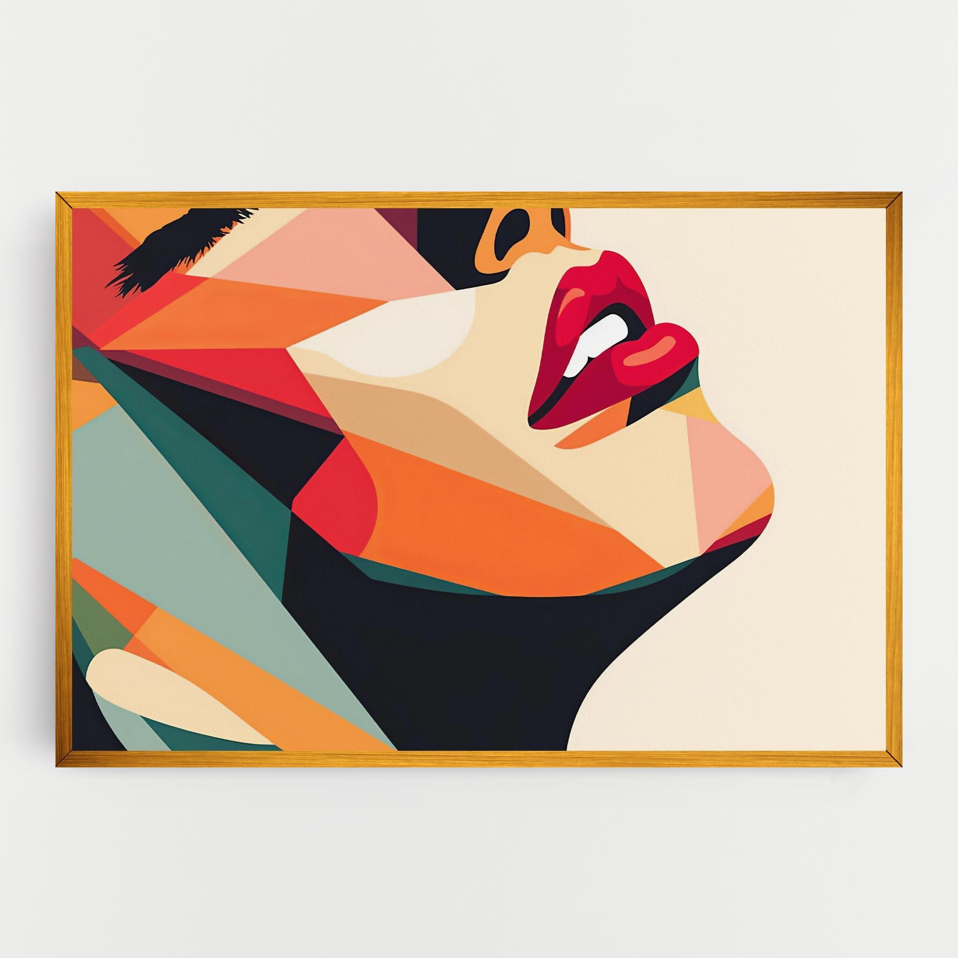 Leinwandbild Abstract Lips mockup 0