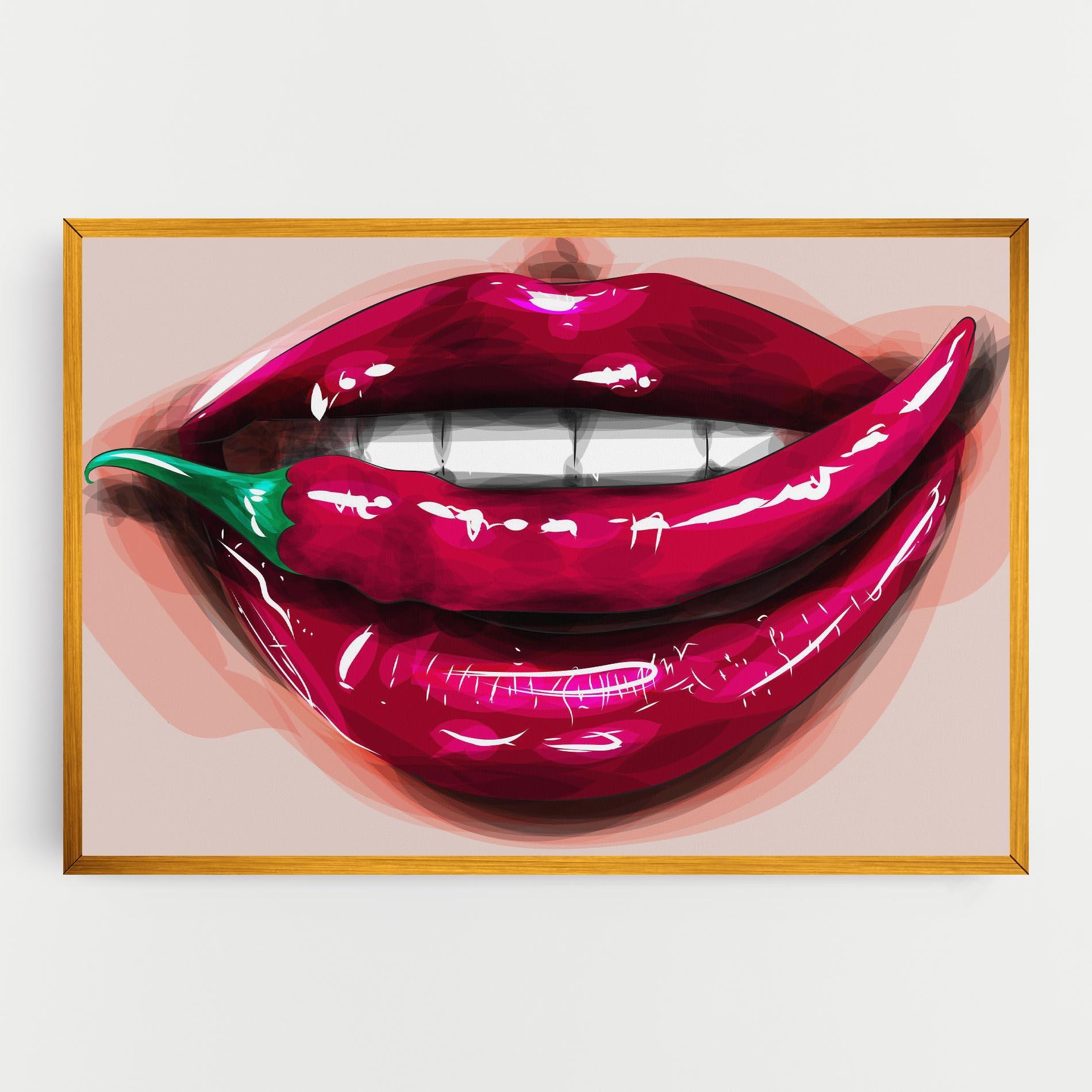 Leinwandbild Chilli Lips mockup 0