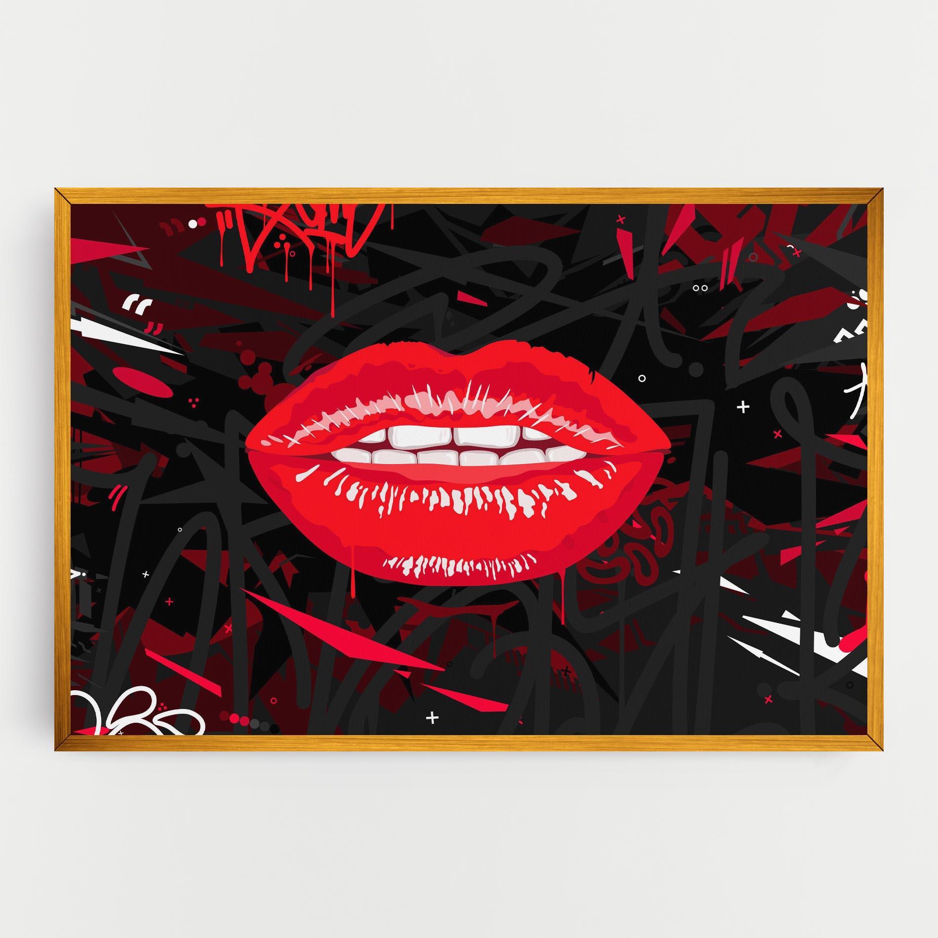 Leinwandbild Graff Lips mockup 0