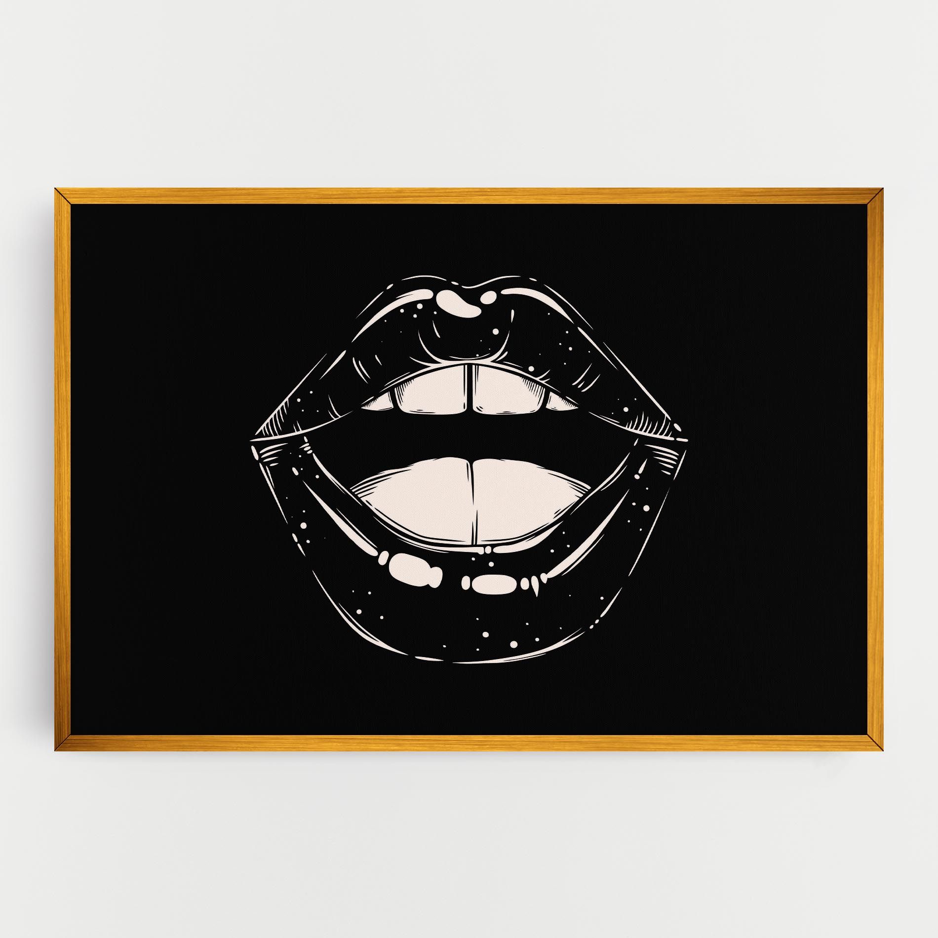 Lips On Black mockup 0