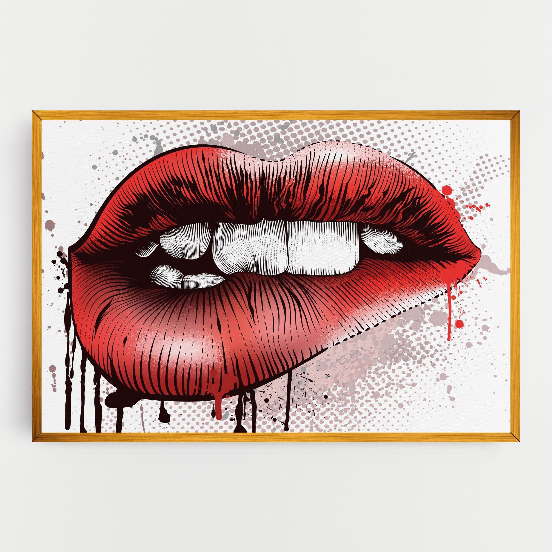 Leinwandbild Lips Pop Artistic mockup 0