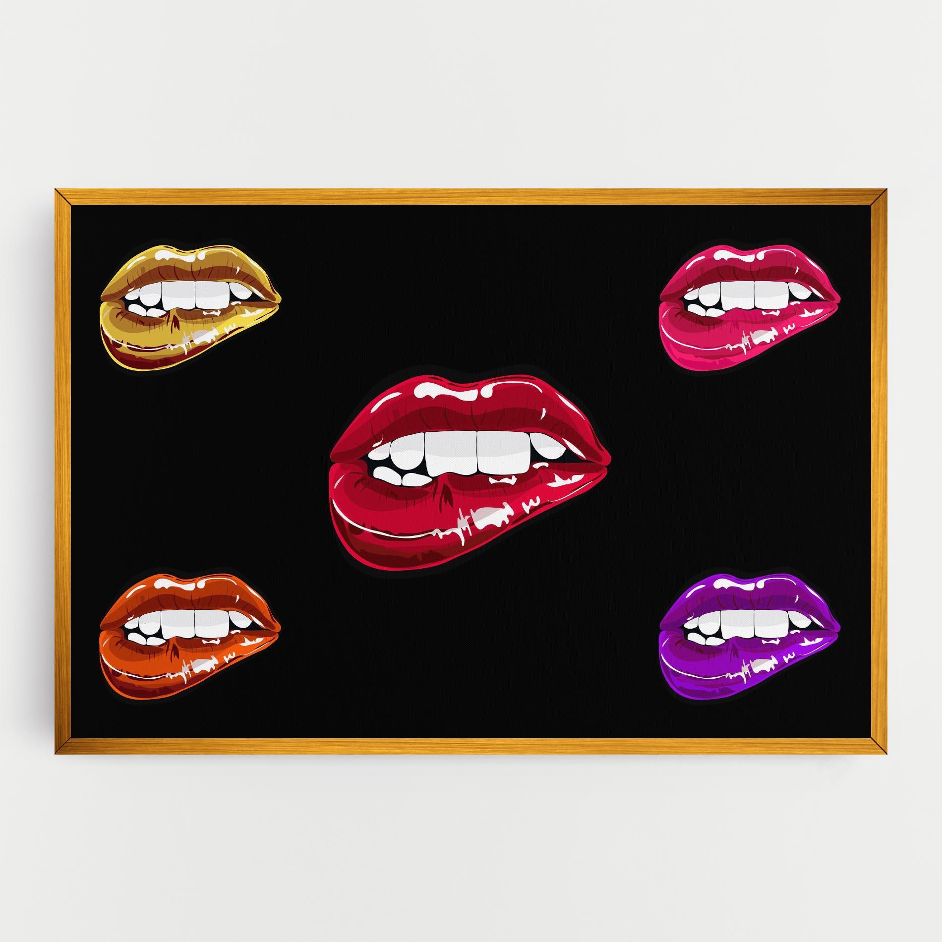 Leinwandbild Mix Color Lips mockup 0