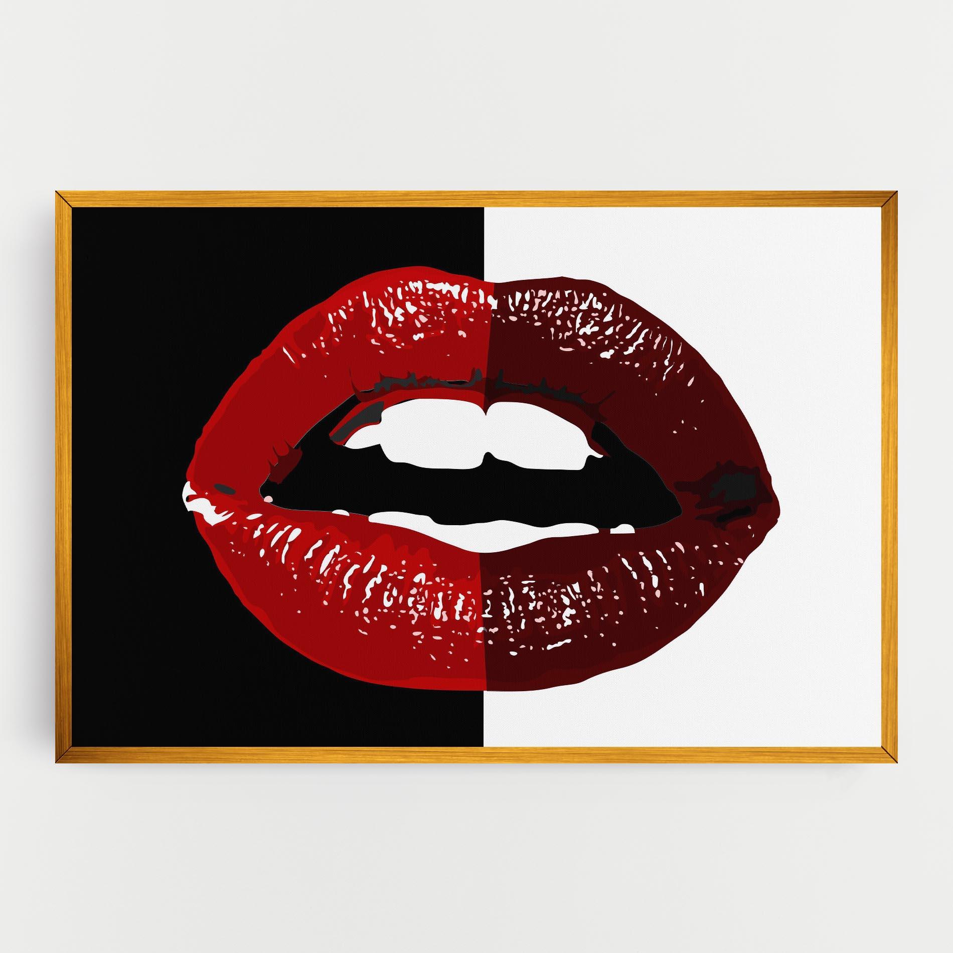 Leinwandbild Red Shade Lips mockup 0