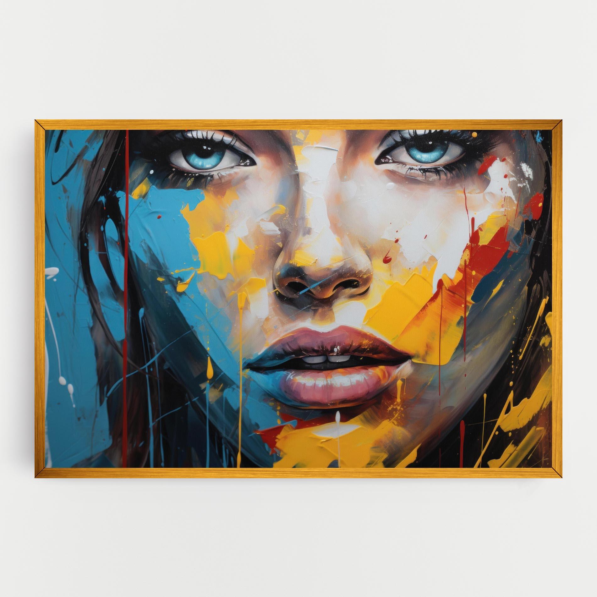 Leinwandbild Woman Abstract Lips mockup 0