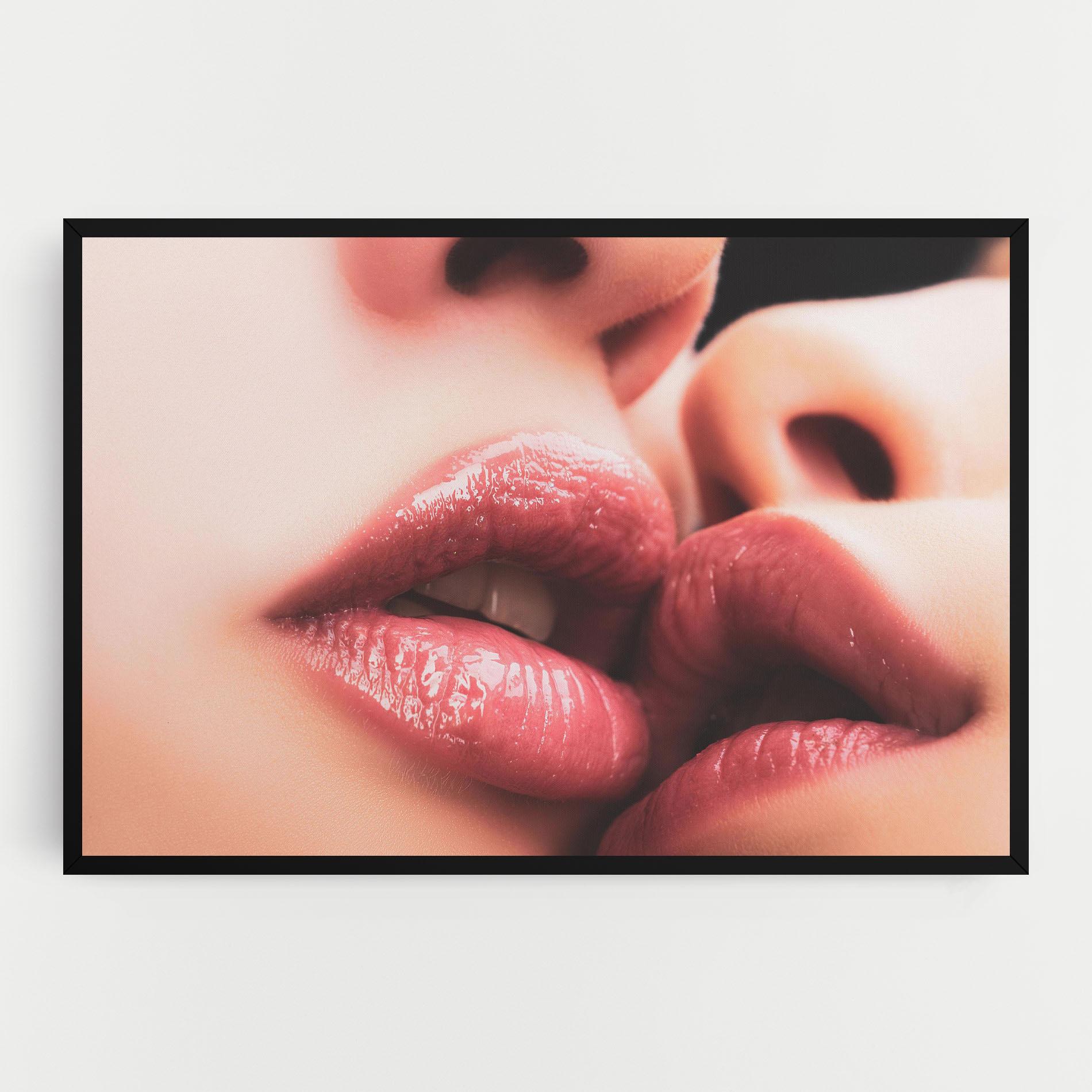 Leinwandbild Beautiful Lips mockup 0