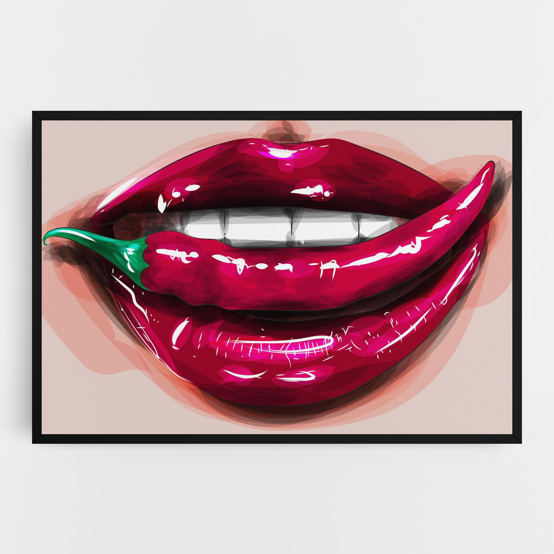 Leinwandbild Chilli Lips mockup 0