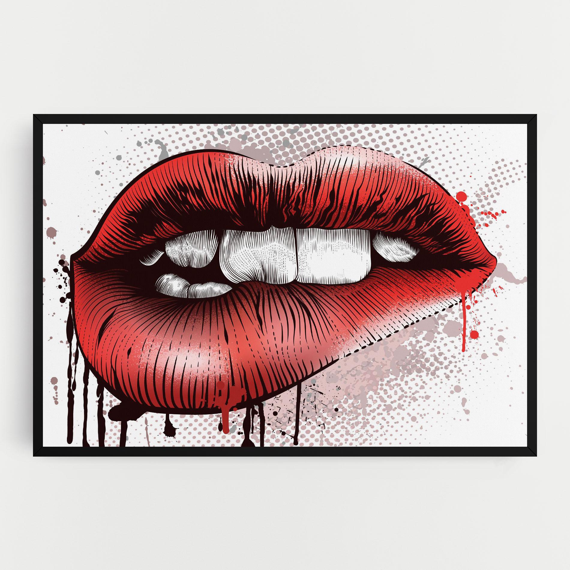 Leinwandbild Lips Pop Artistic mockup 0