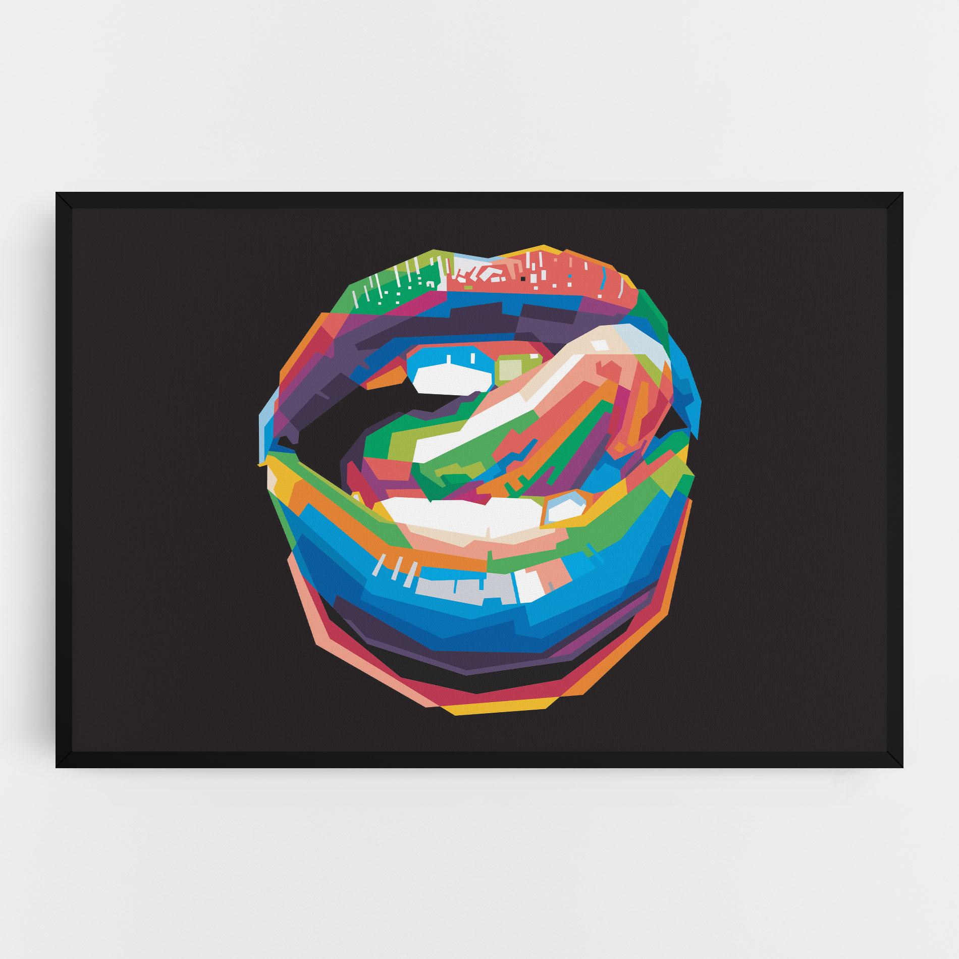 Leinwandbild Lips Toungue mockup 0