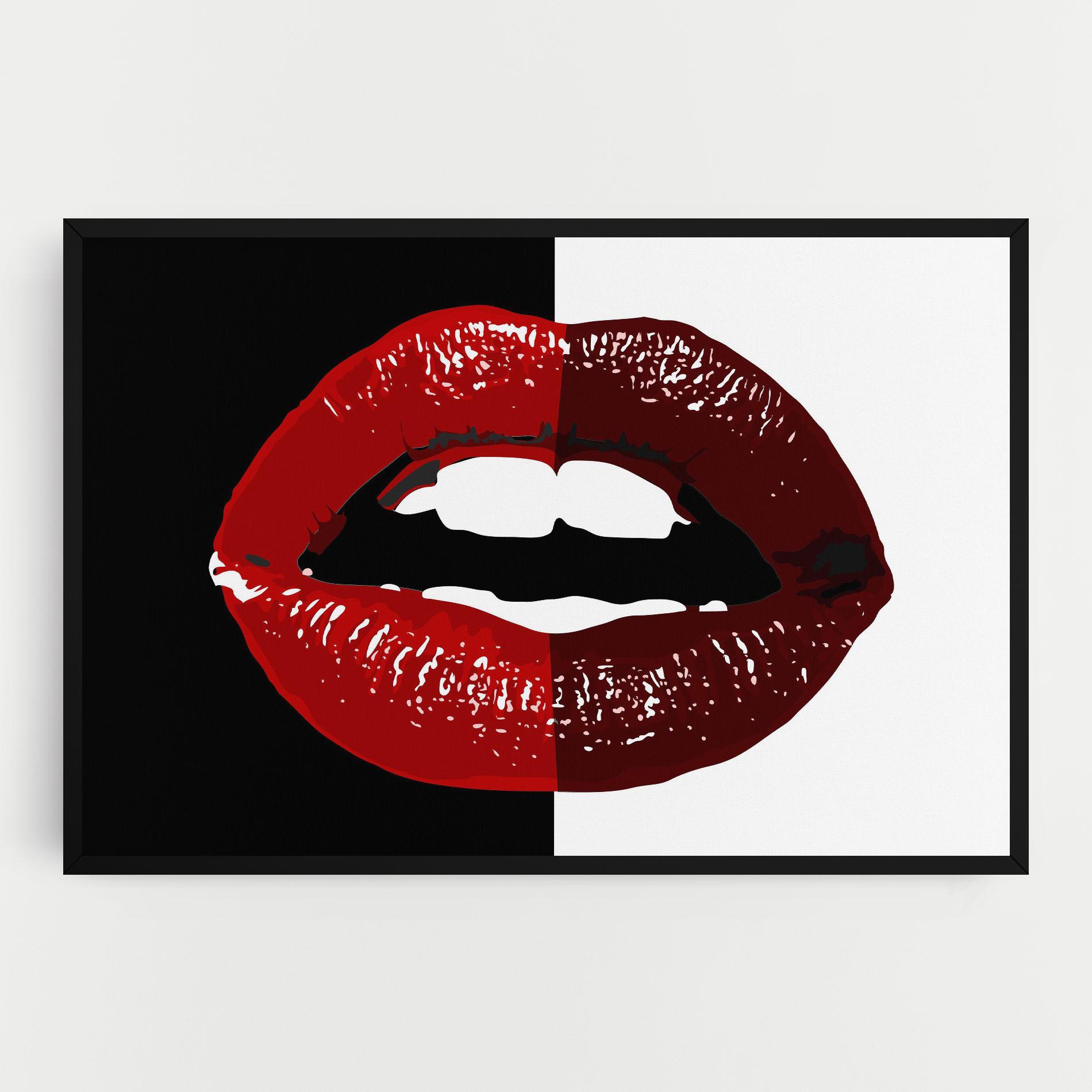 Leinwandbild Red Shade Lips mockup 0