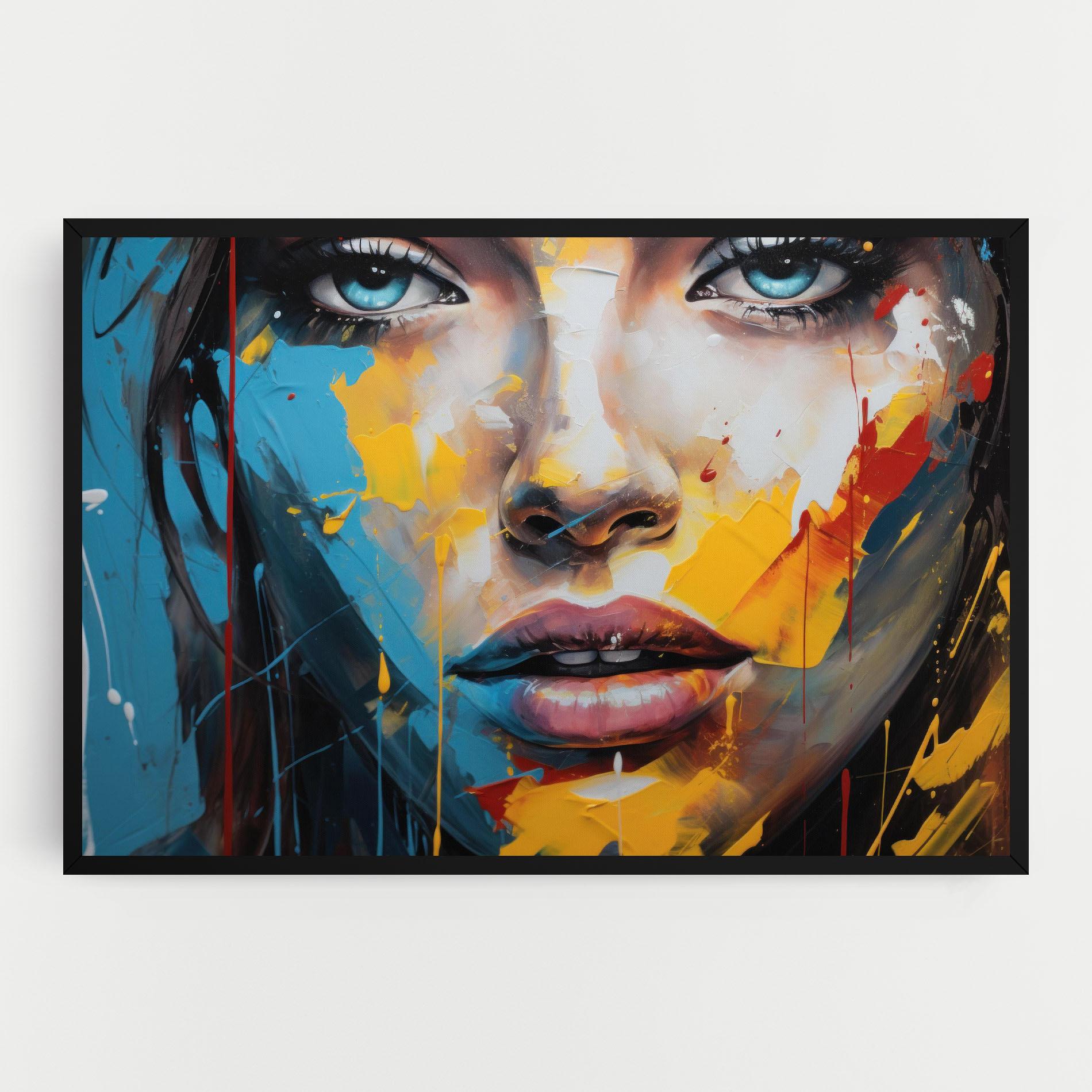 Leinwandbild Woman Abstract Lips mockup 0