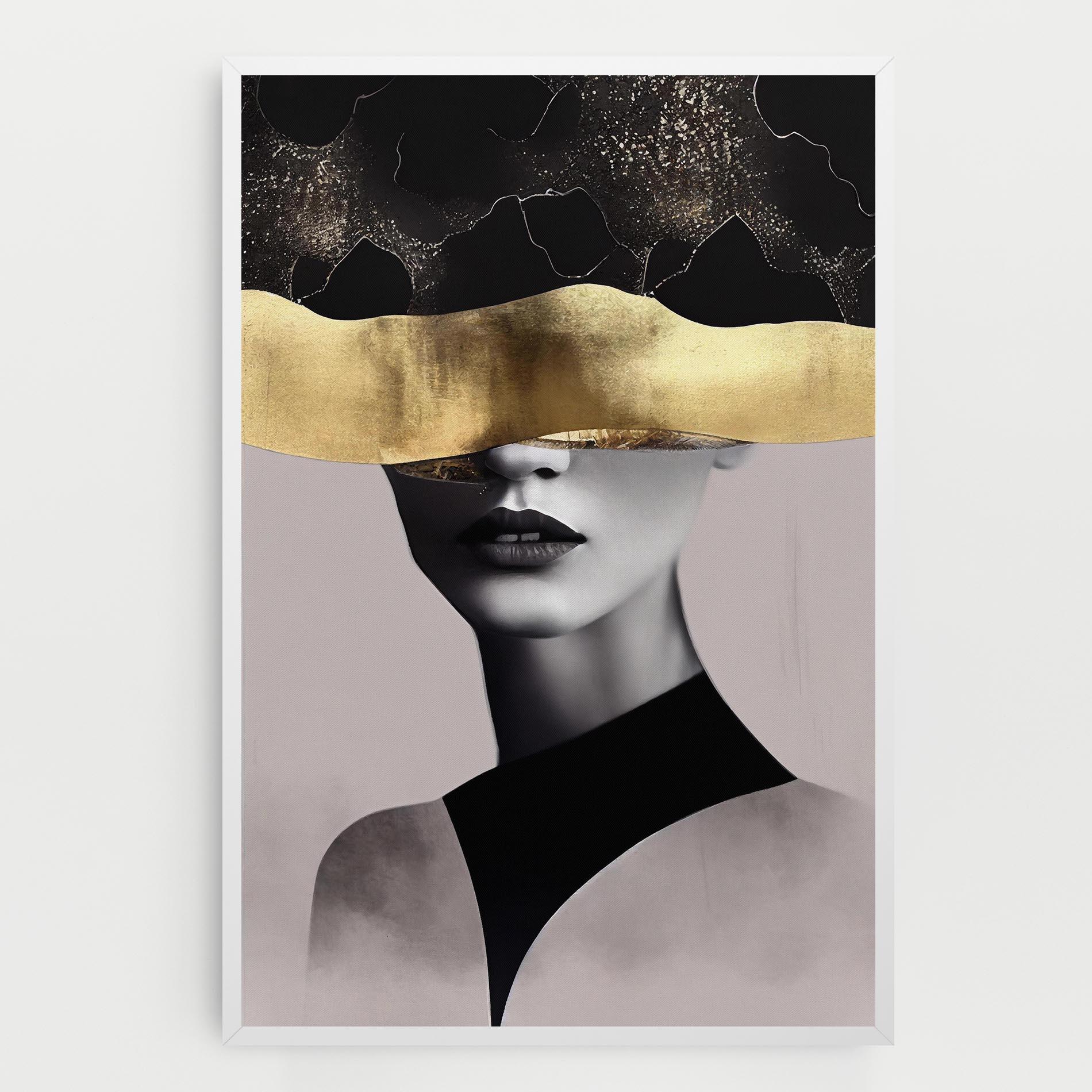 Leinwandbild Grey Lips mockup 0