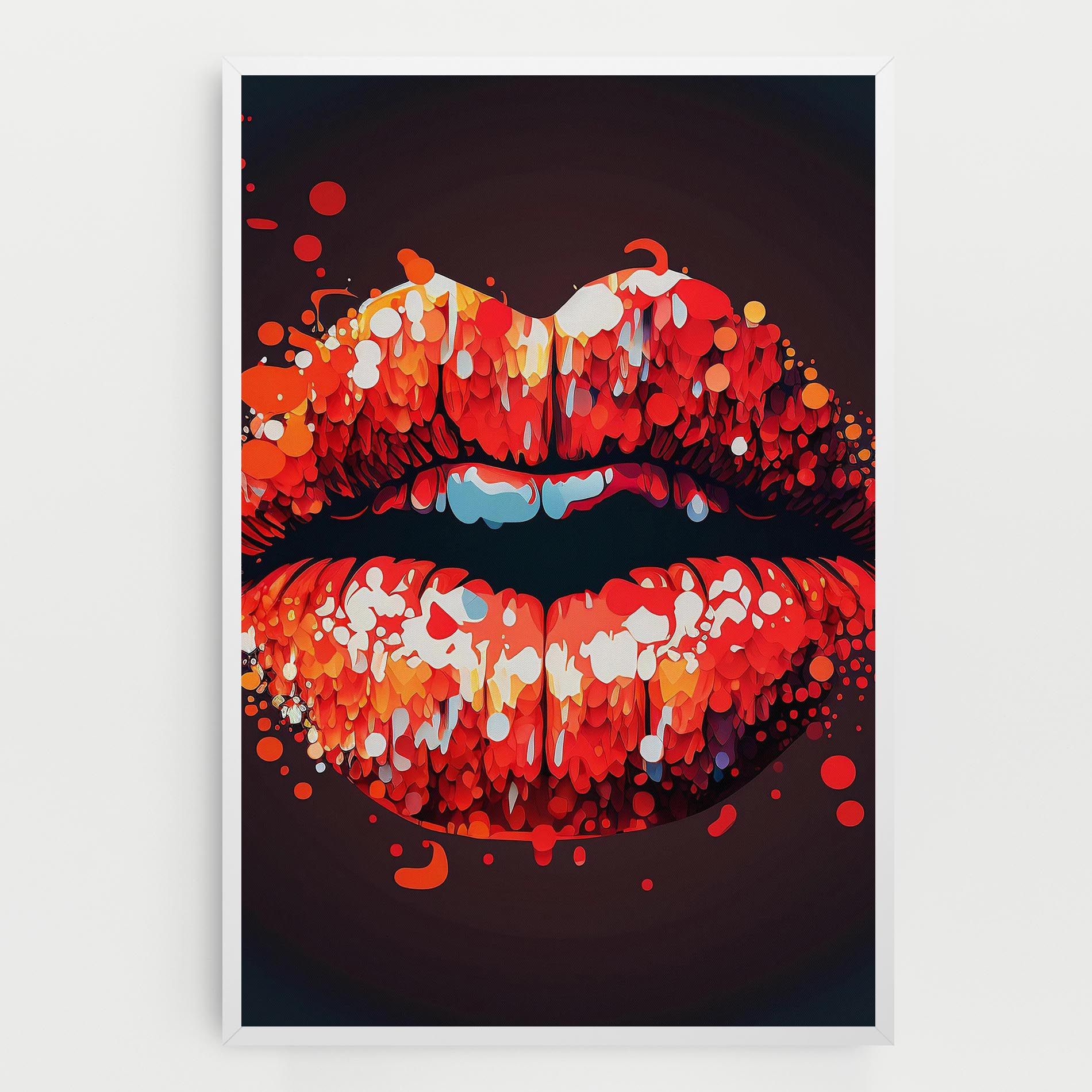Red Lips With Word Lips It mockup 0