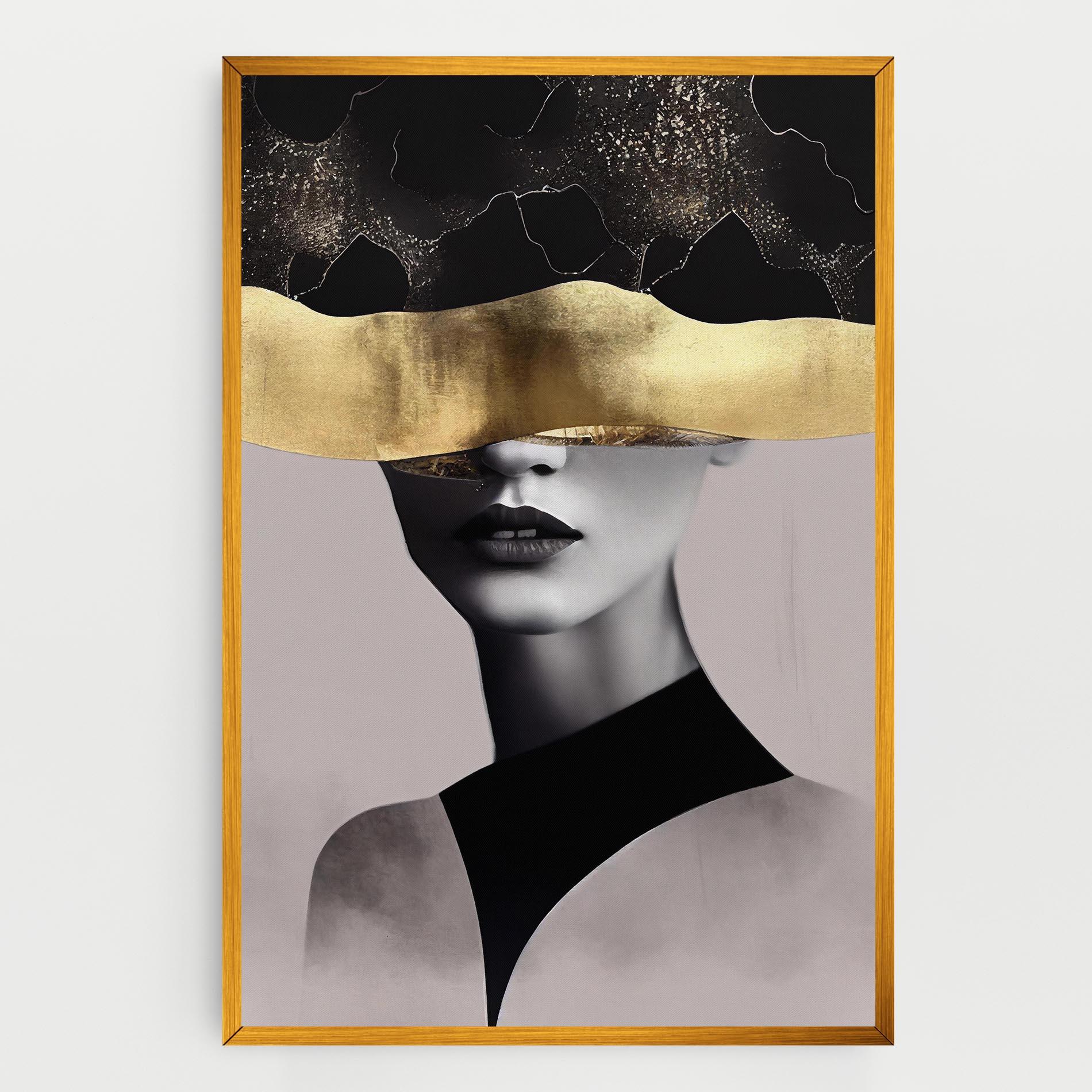 Leinwandbild Grey Lips mockup 0