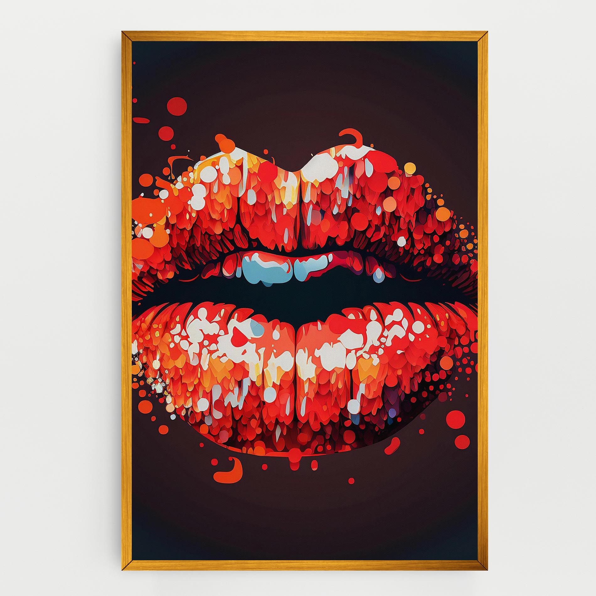 Red Lips With Word Lips It mockup 0