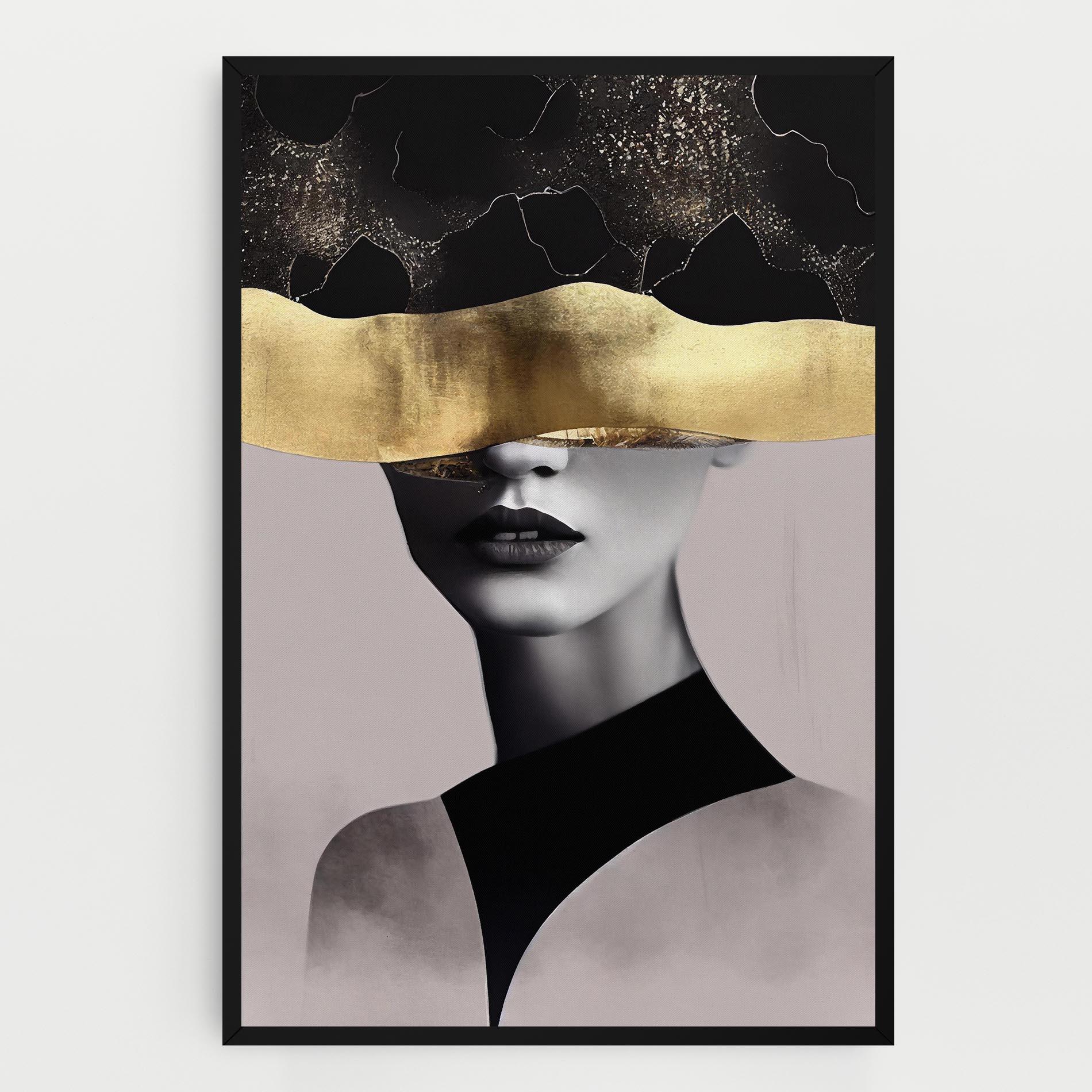 Leinwandbild Grey Lips mockup 0