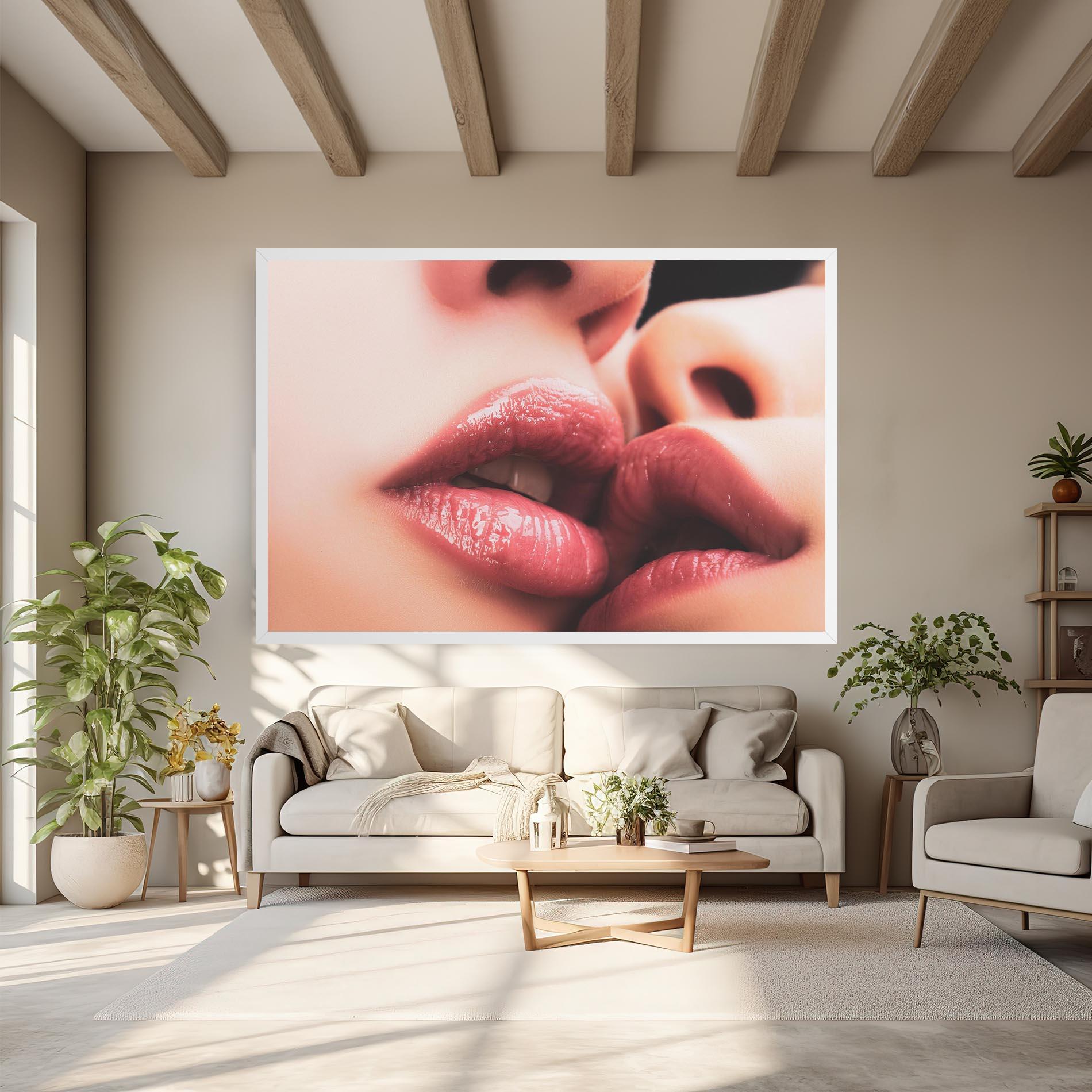 Leinwandbild Beautiful Lips mockup 6