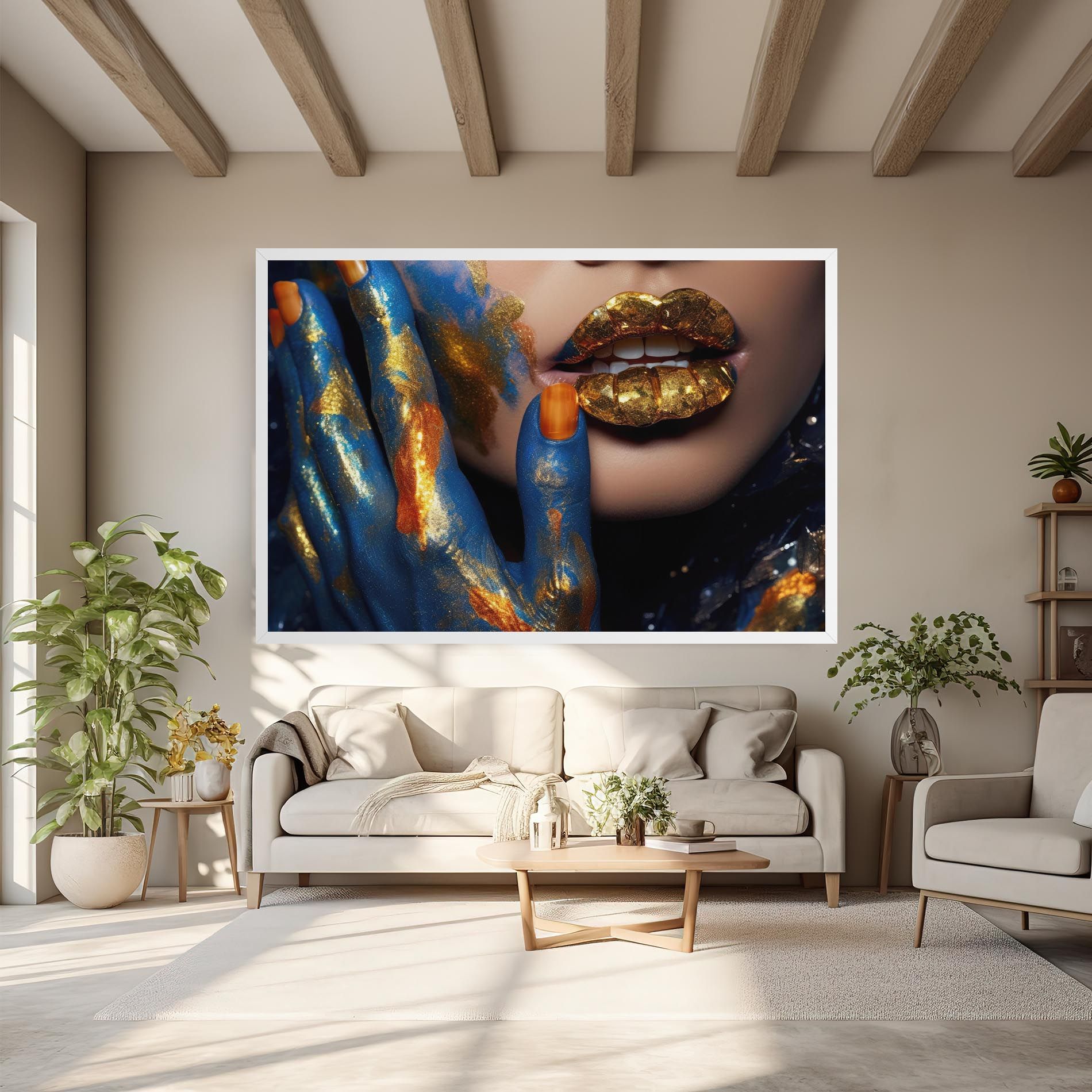 Blue Hand Lips mockup 6