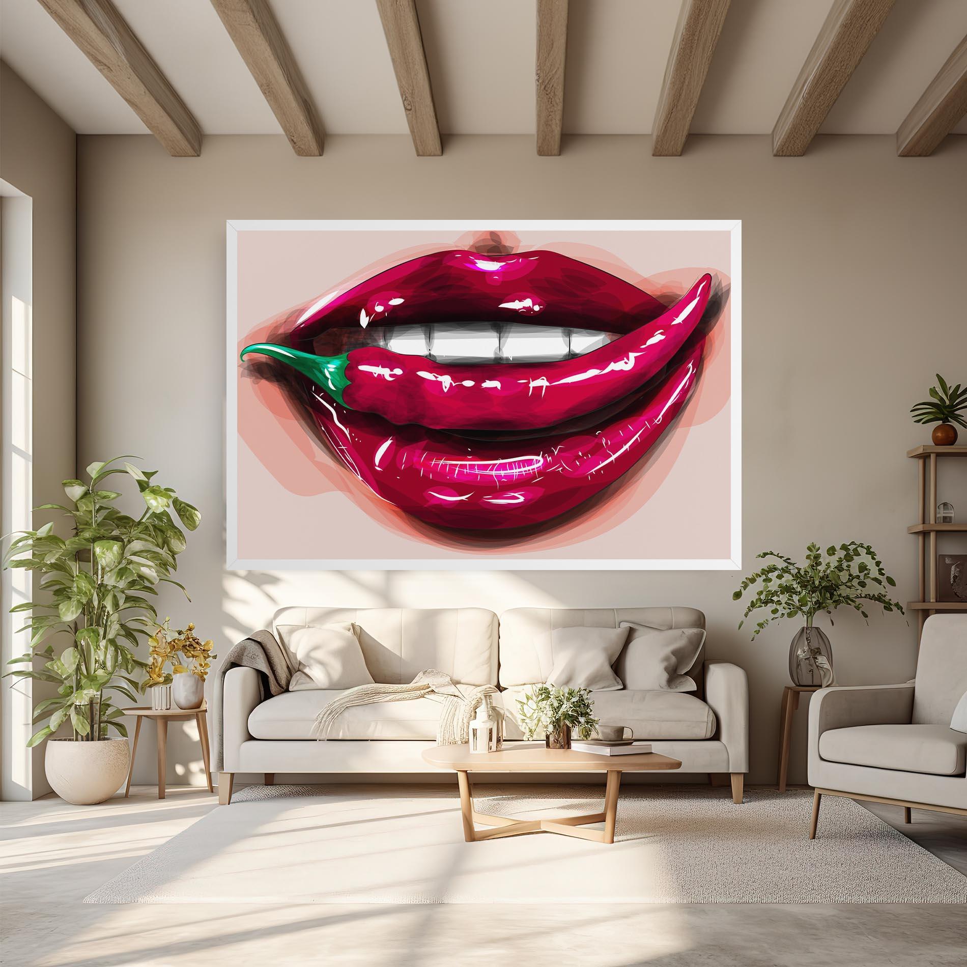 Leinwandbild Chilli Lips mockup 6