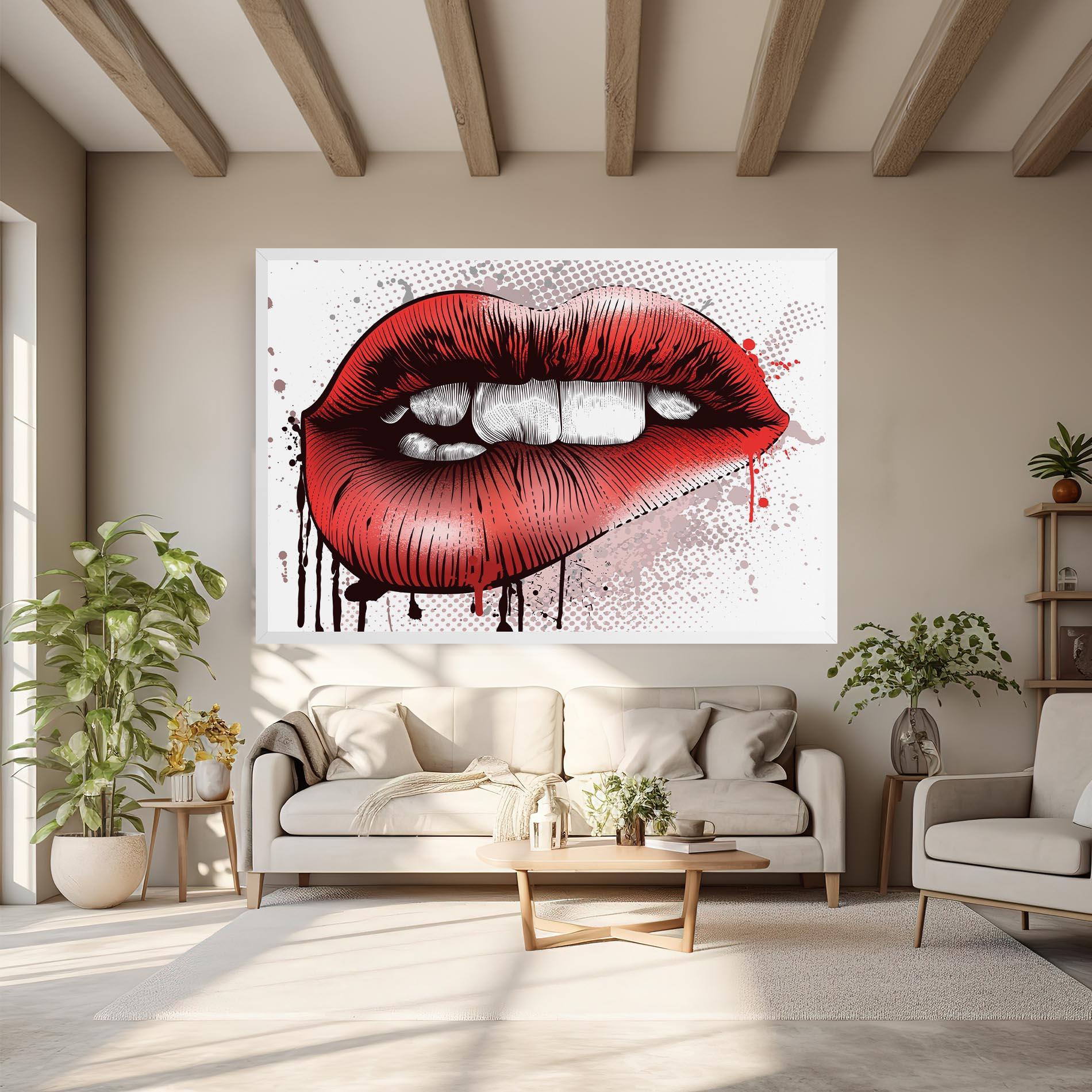 Leinwandbild Lips Pop Artistic mockup 6