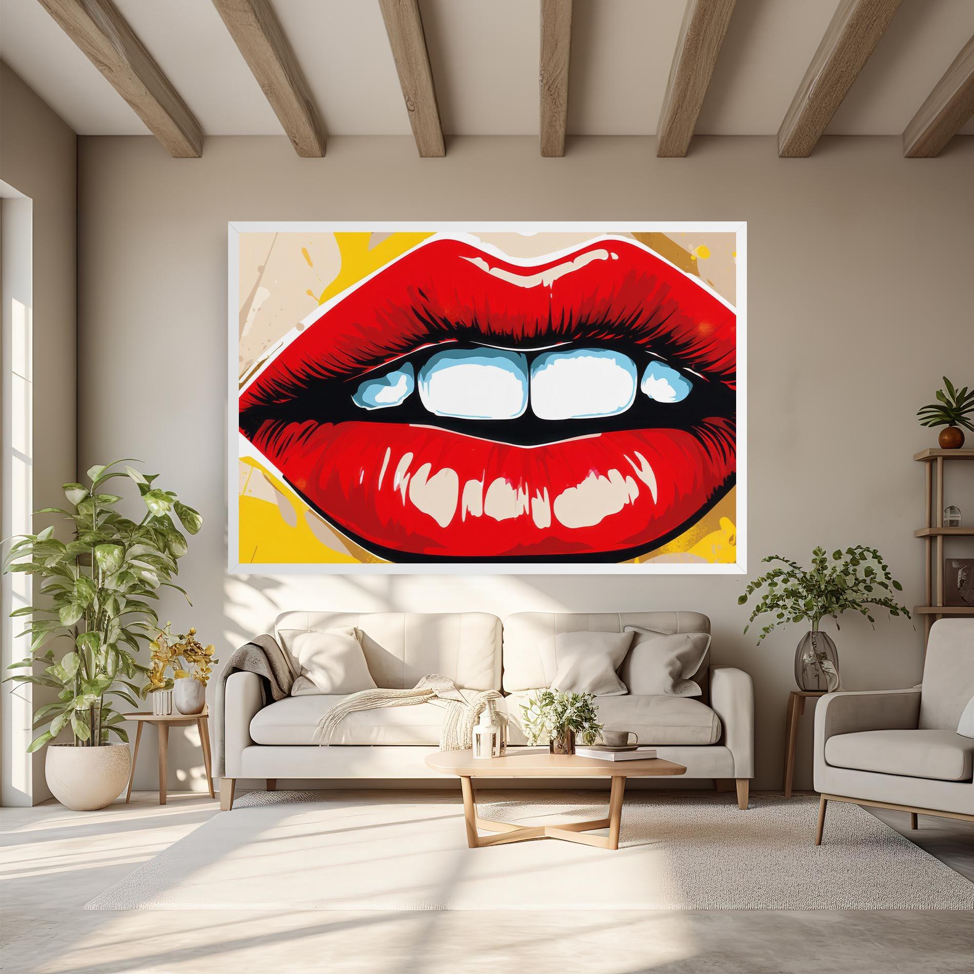 Leinwandbild Pop Lips mockup 6
