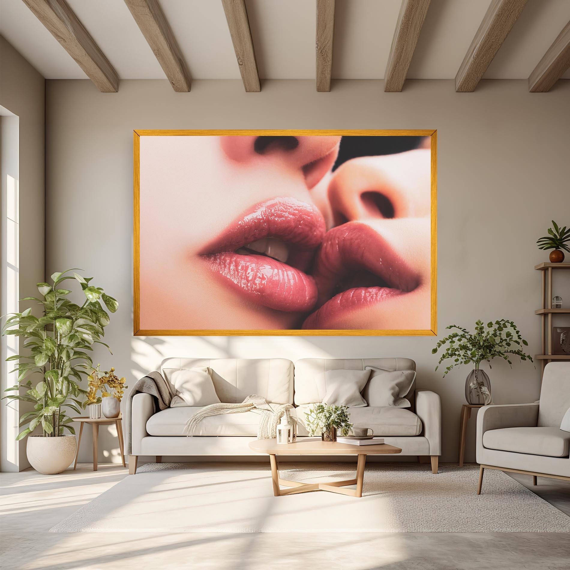 Leinwandbild Beautiful Lips mockup 6
