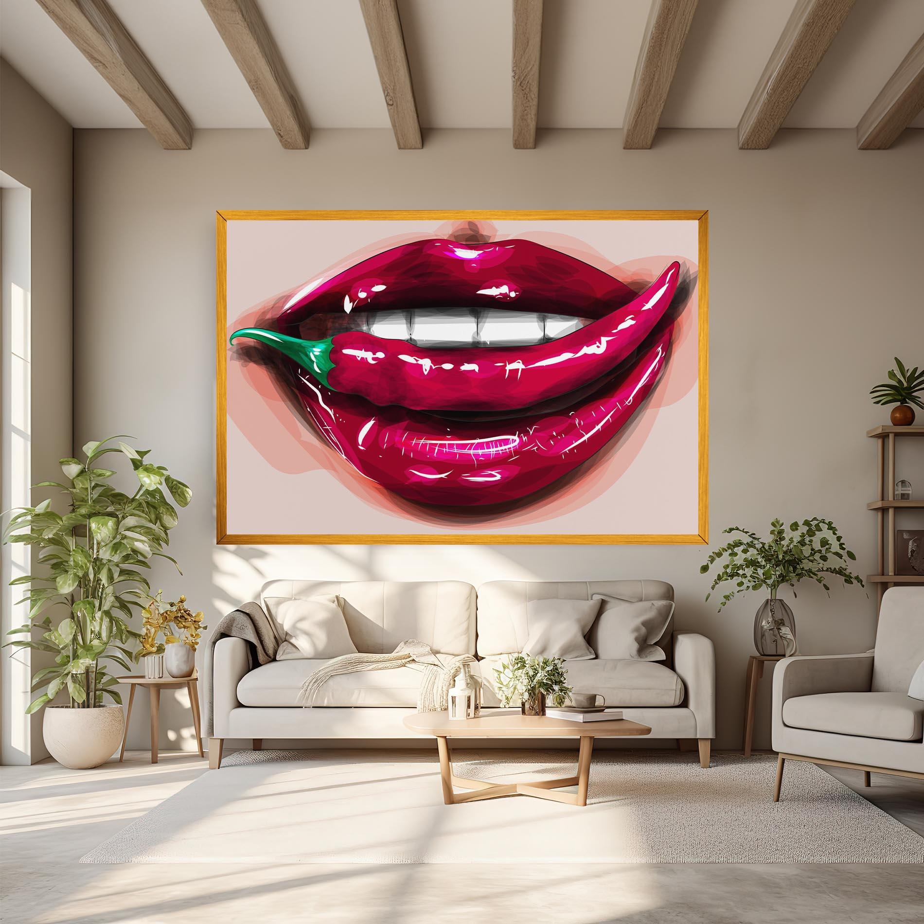 Leinwandbild Chilli Lips mockup 6