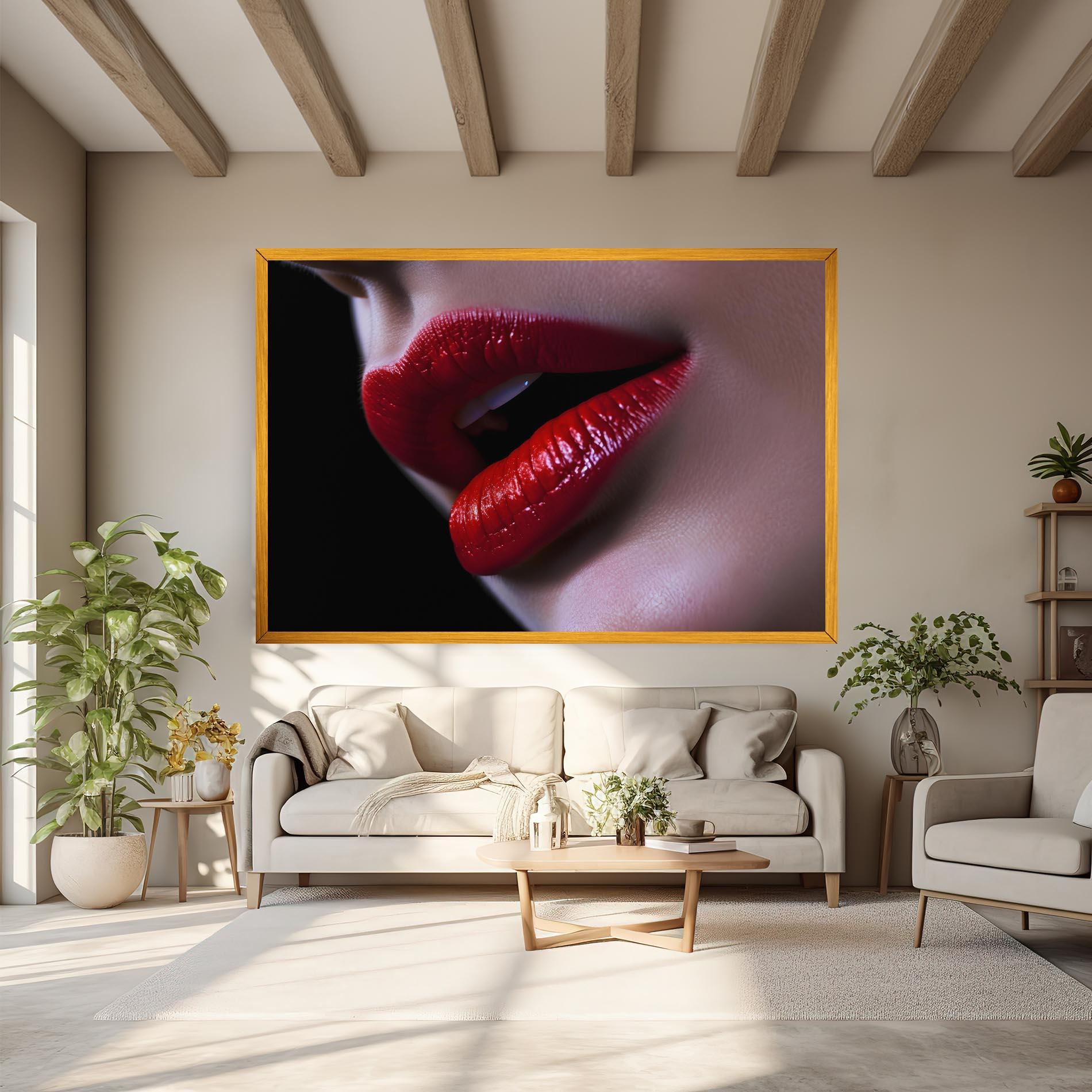 Leinwandbild Close Up Woman mockup 6