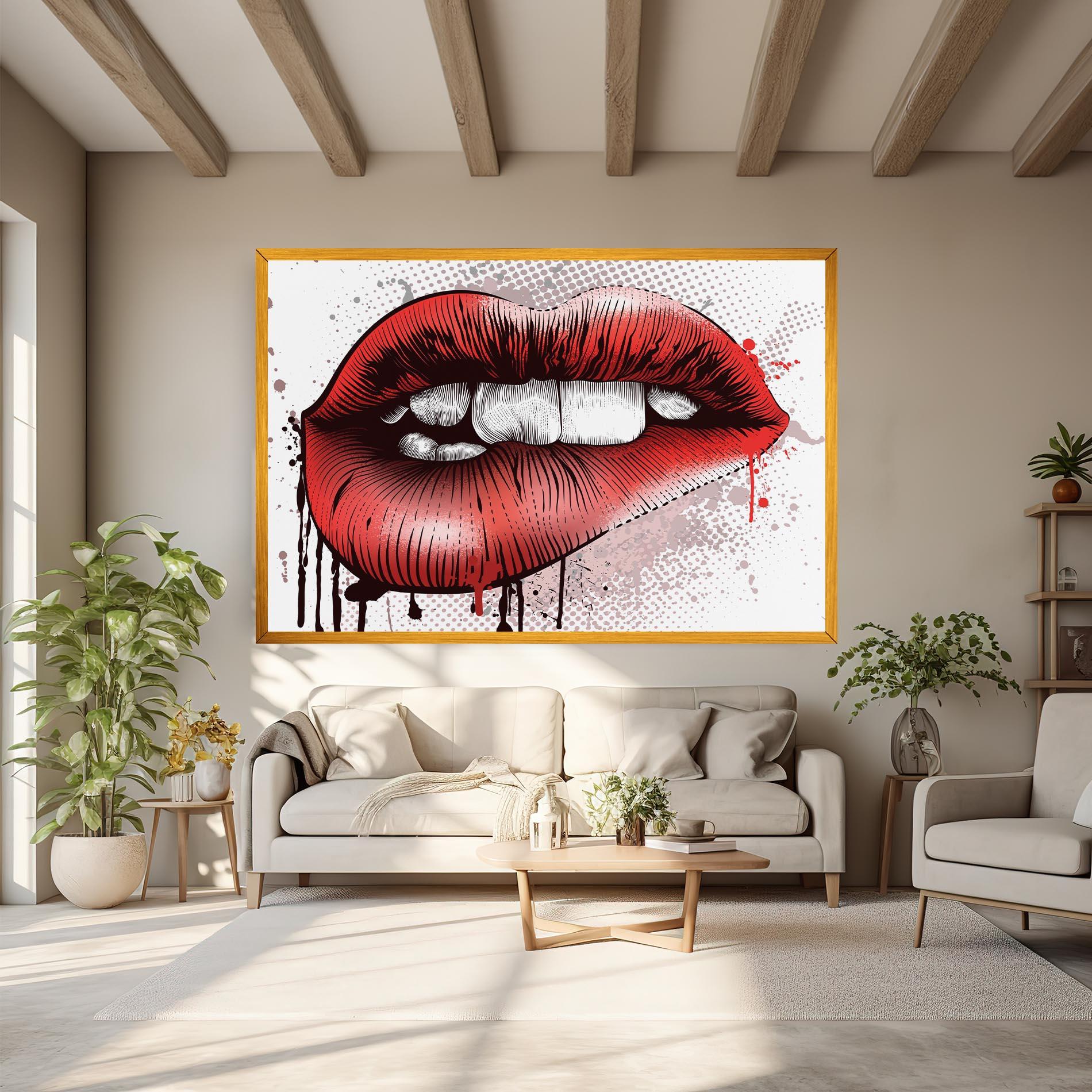 Leinwandbild Lips Pop Artistic mockup 6