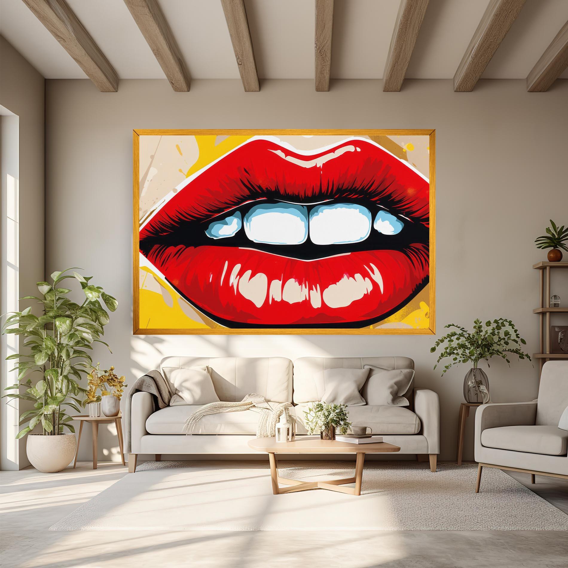 Leinwandbild Pop Lips mockup 6