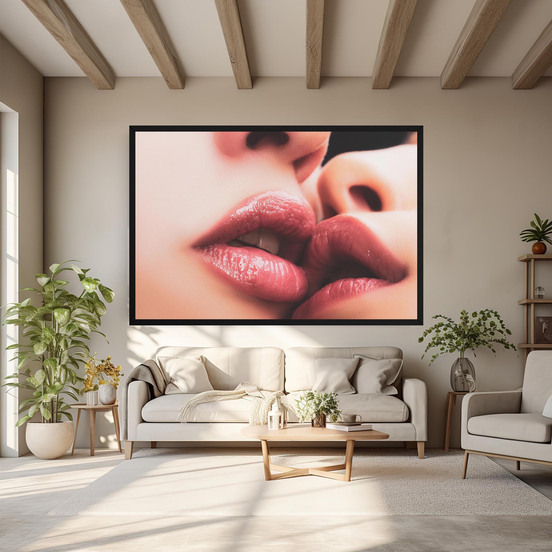 Leinwandbild Beautiful Lips mockup 6