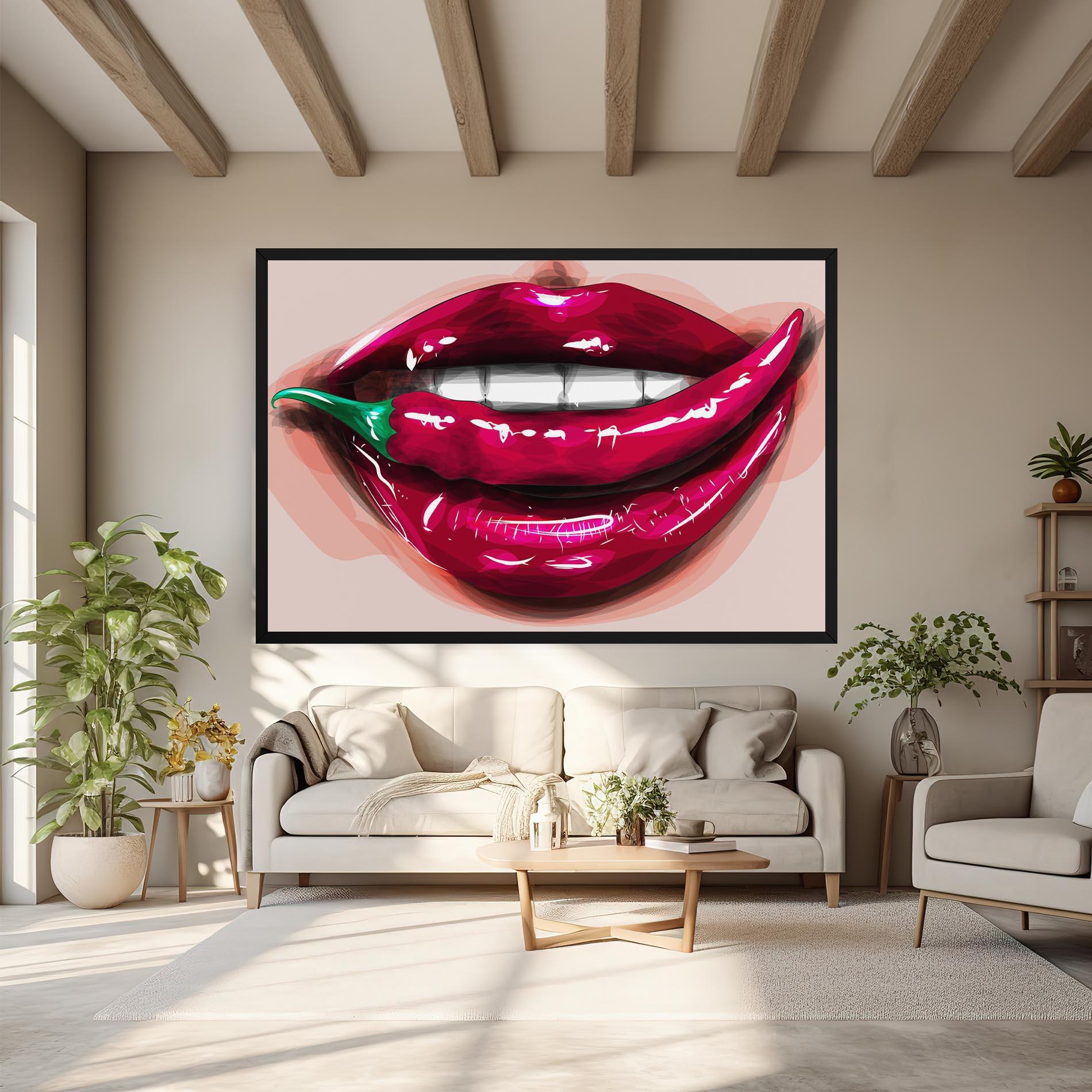 Leinwandbild Chilli Lips mockup 6