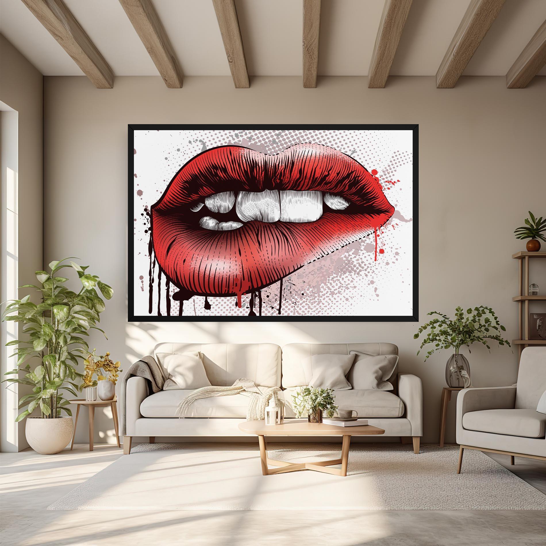 Leinwandbild Lips Pop Artistic mockup 6