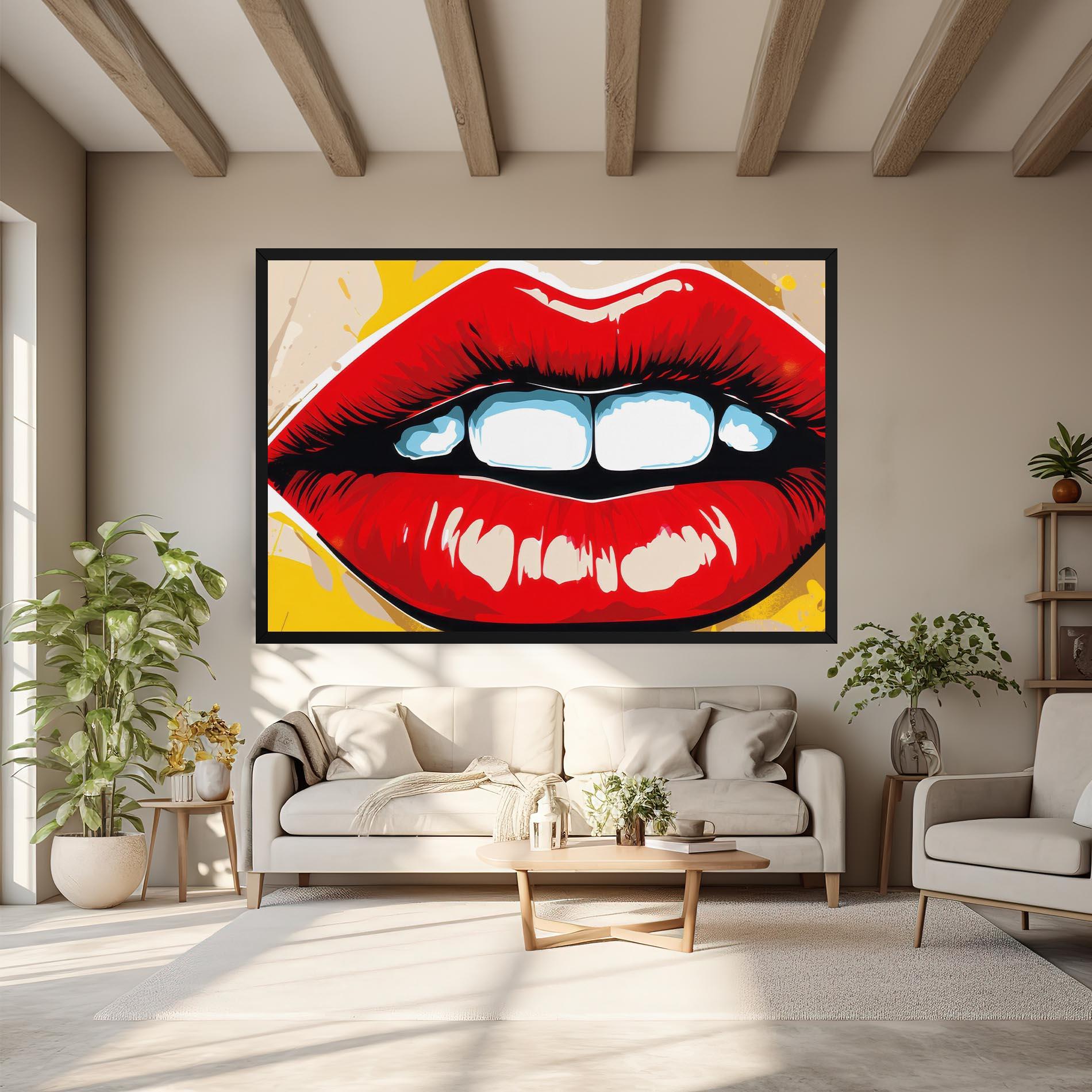 Leinwandbild Pop Lips mockup 6