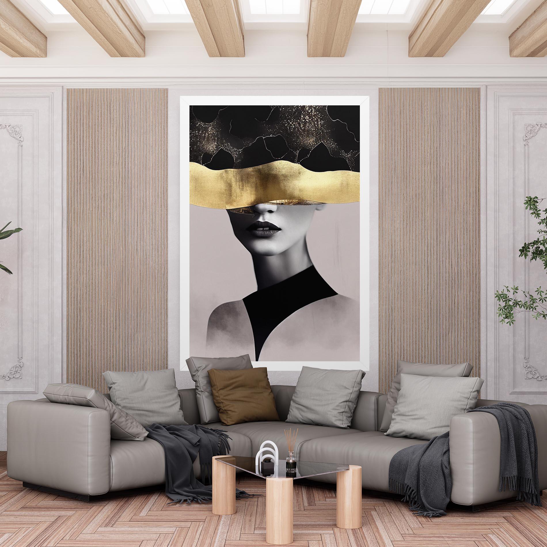 Leinwandbild Grey Lips mockup 6