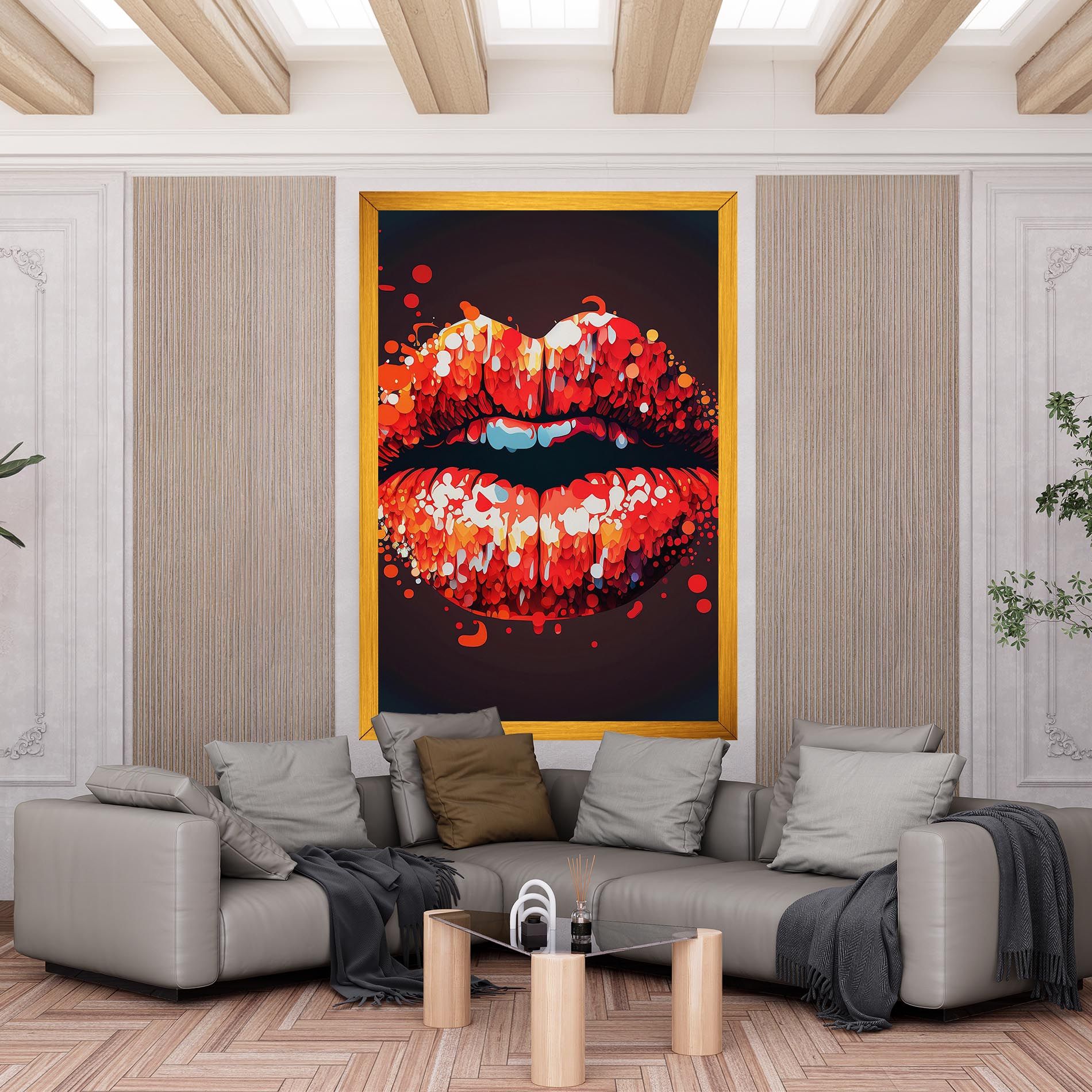 Red Lips With Word Lips It mockup 6
