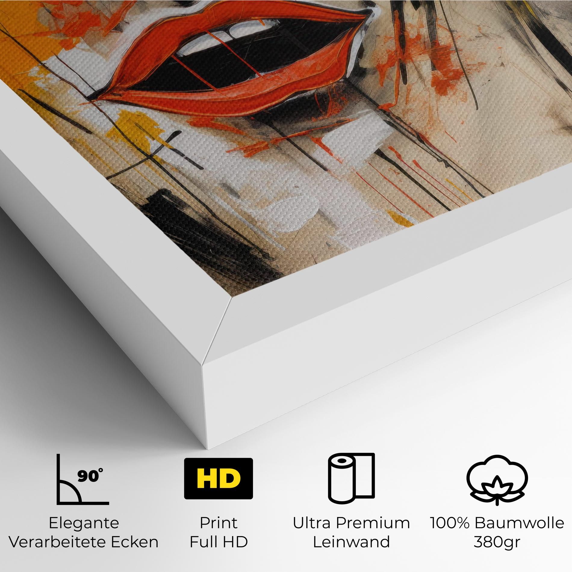 Abstract Woman Lips mockup 4