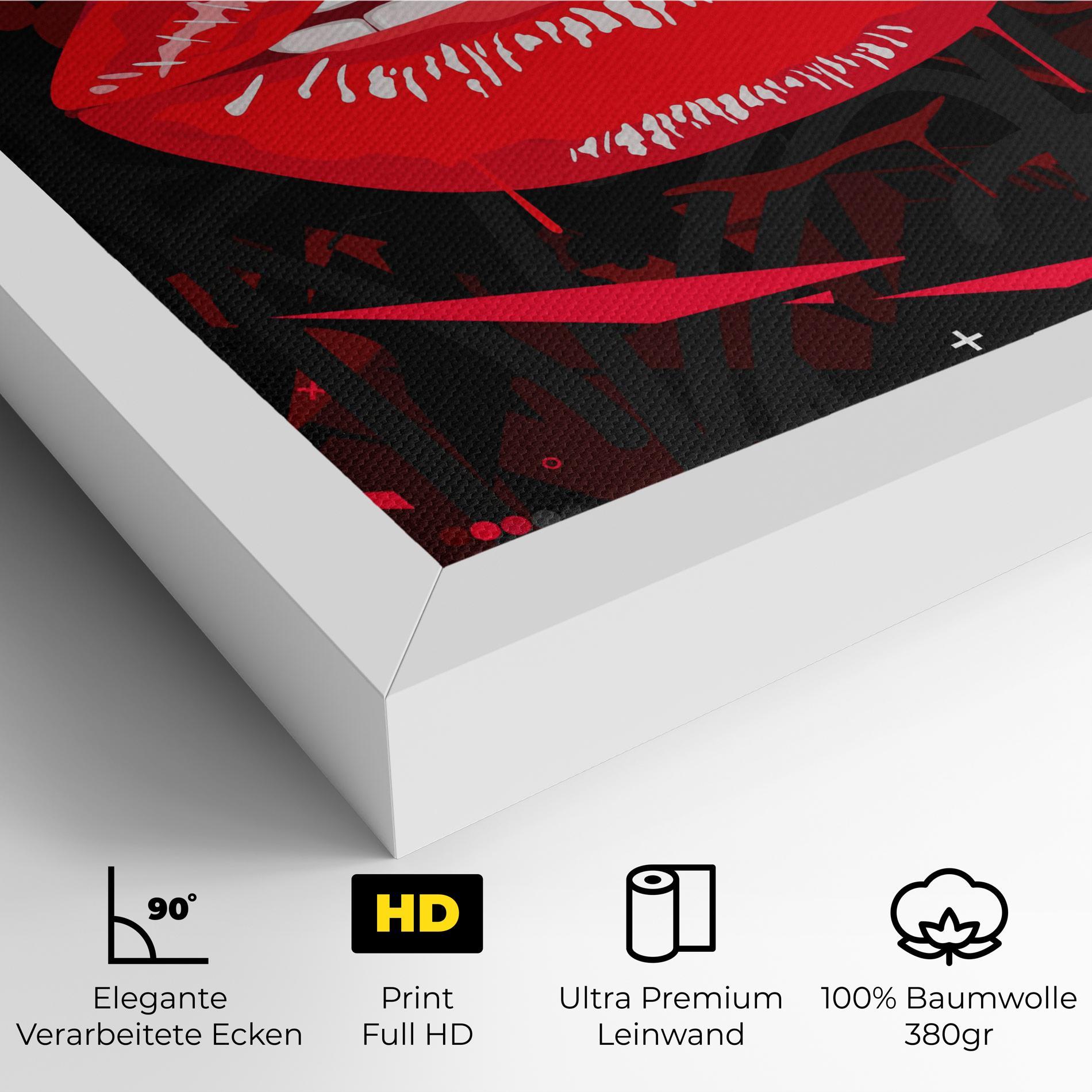 Leinwandbild Graff Lips mockup 4