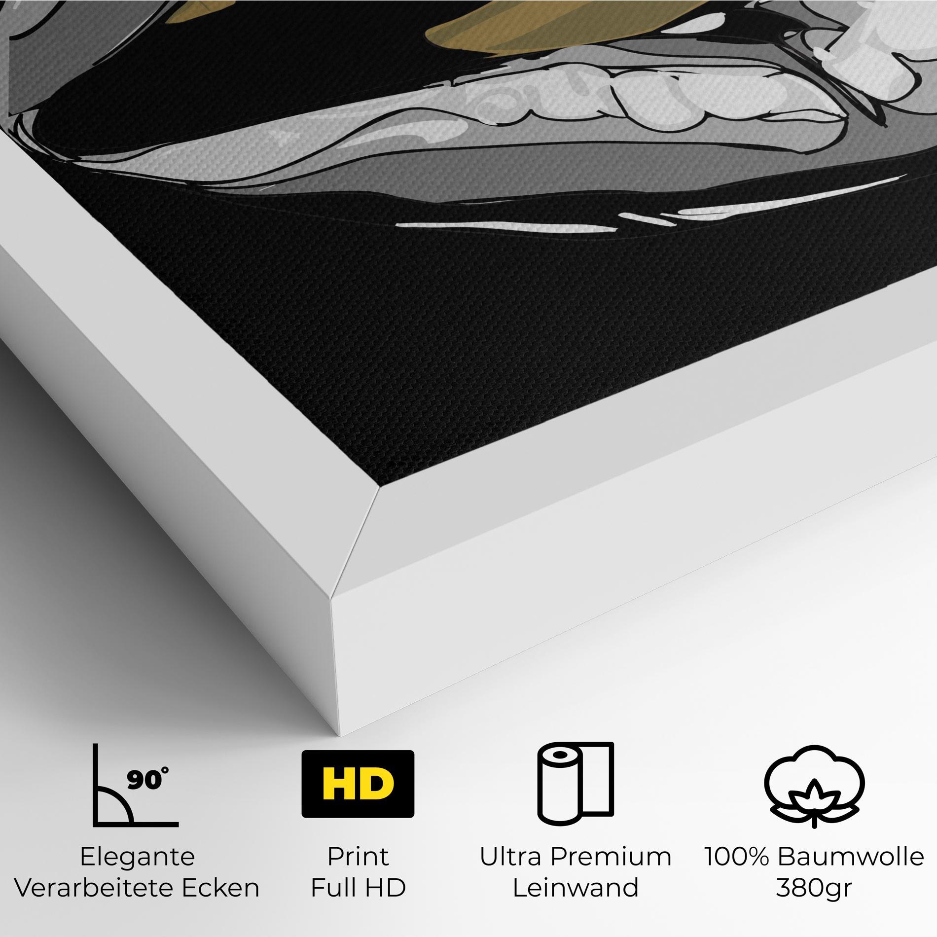 Leinwandbild Grey Bullet Lips mockup 4