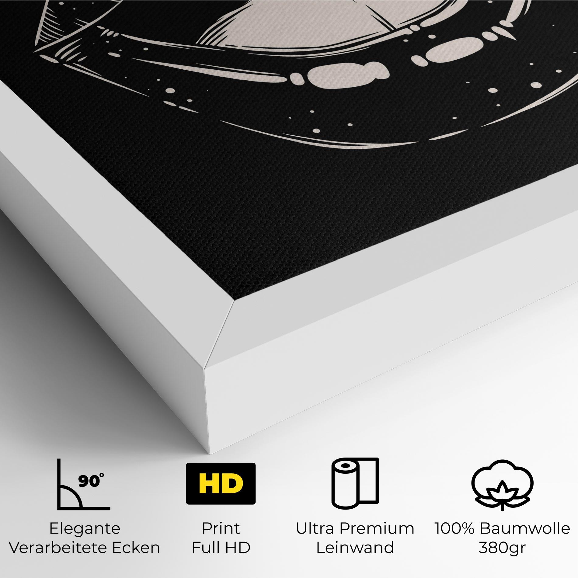 Leinwandbild Lips On Black mockup 4