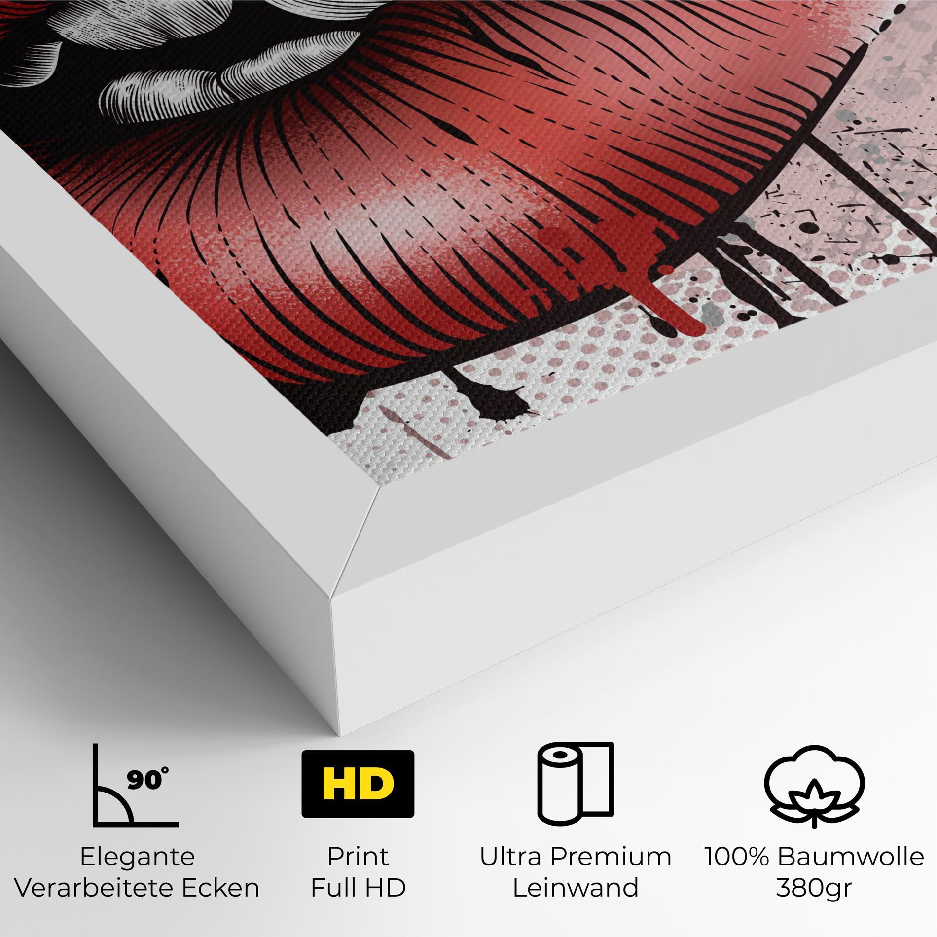 Leinwandbild Lips Pop Artistic mockup 4