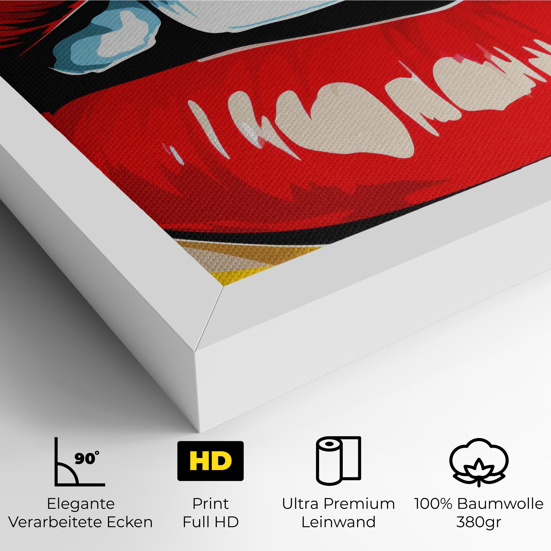 Leinwandbild Pop Lips mockup 4