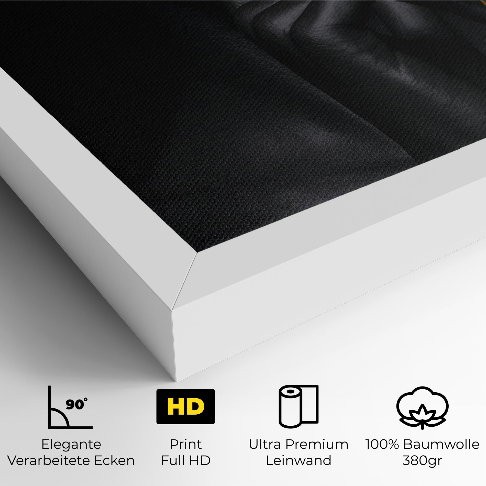 Leinwandbild Silence Lips Portrait mockup 4