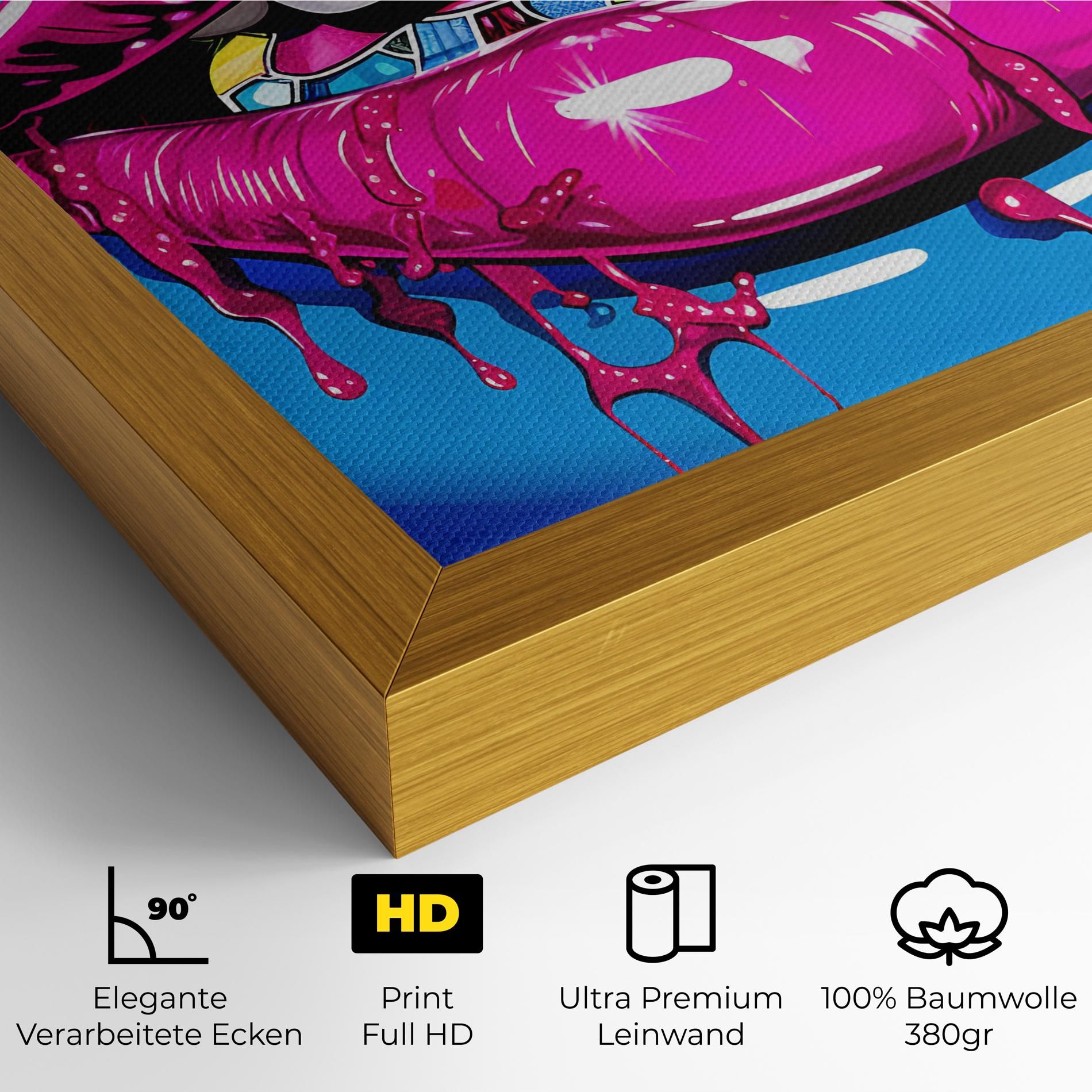 Blue Pink Lips Art mockup 4