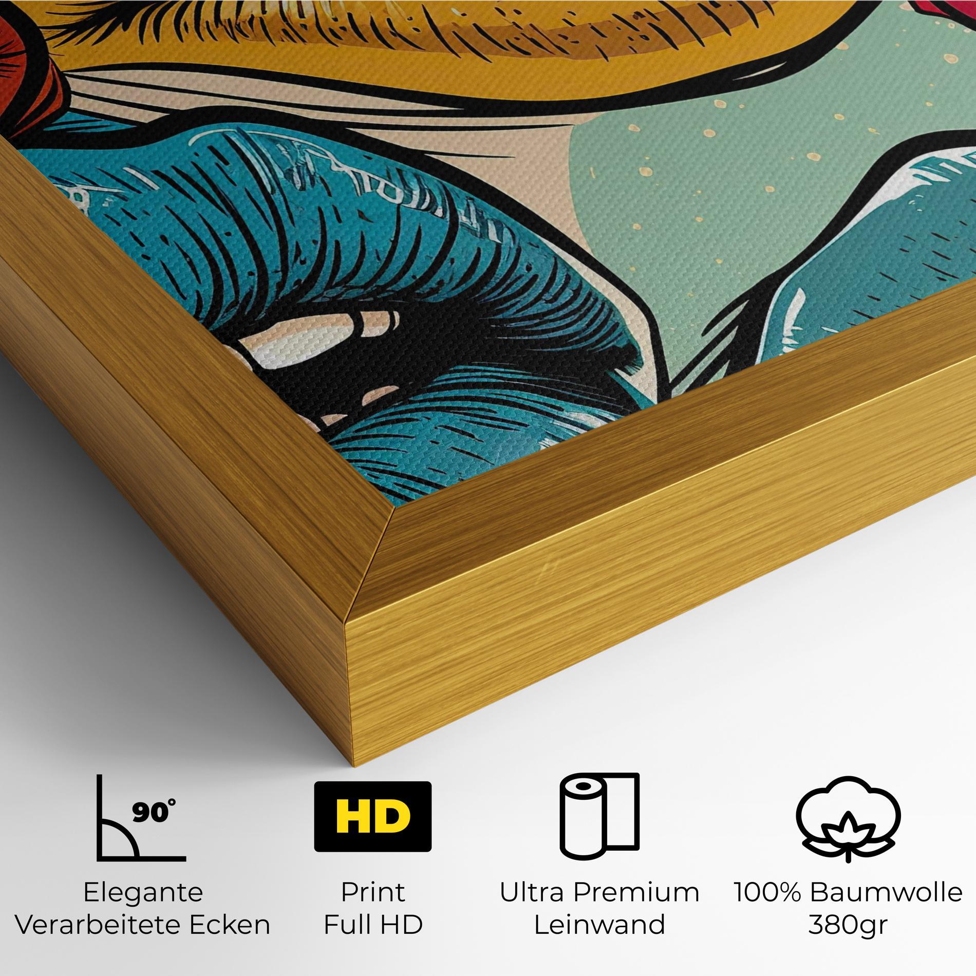 Leinwandbild Comic Book Color Lips mockup 4